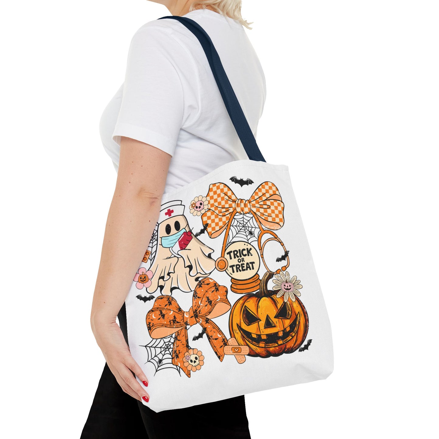 🩺 Nurse Ghost Tote Bag – Spooky Season Meets Healthcare Heroes 👻👜