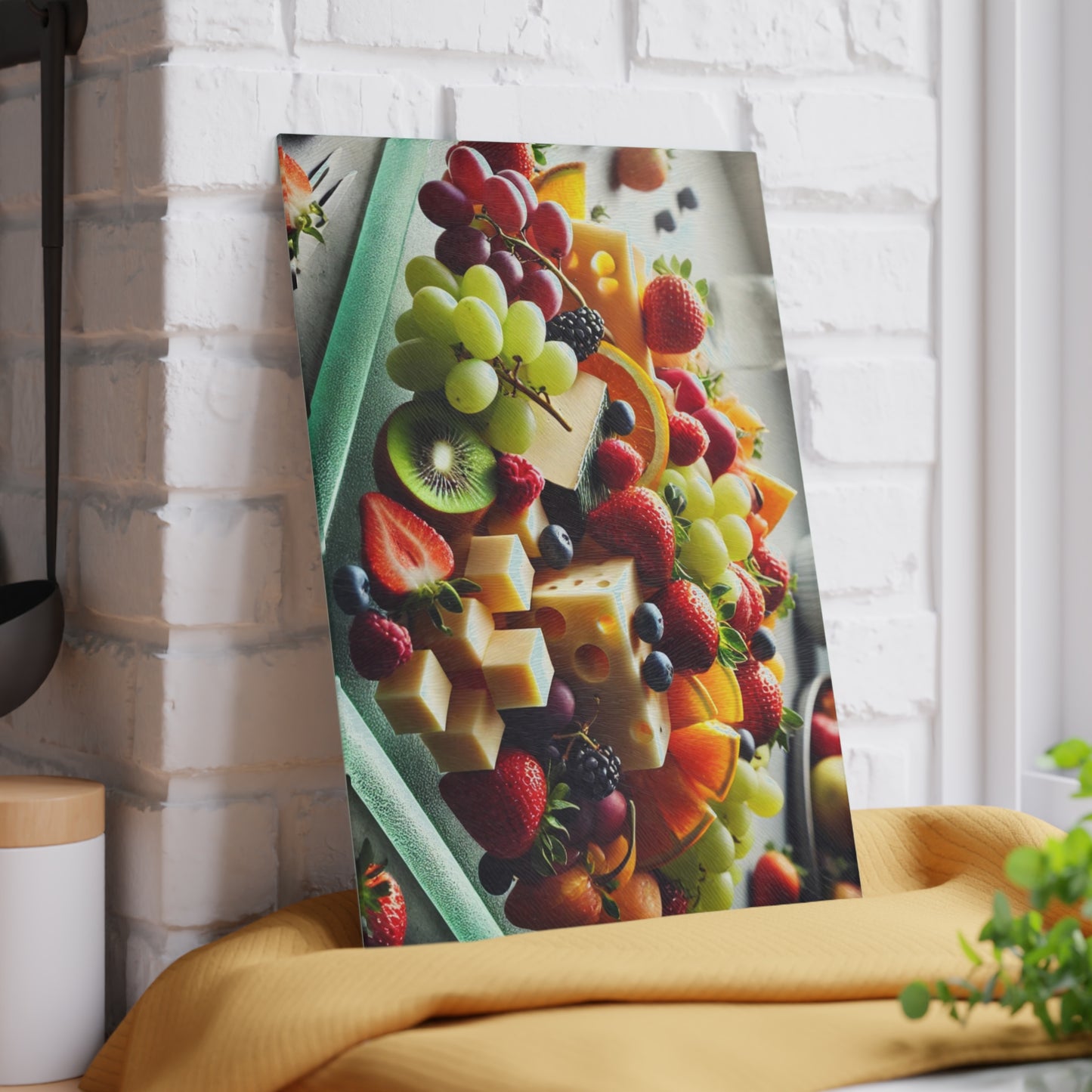 Exhibición de frutas y quesos, tabla de quesos, tabla de frutas, tabla de charcutería, bandeja de frutas, ideas para tablas de quesos, decoración de cocina, bandeja para servir