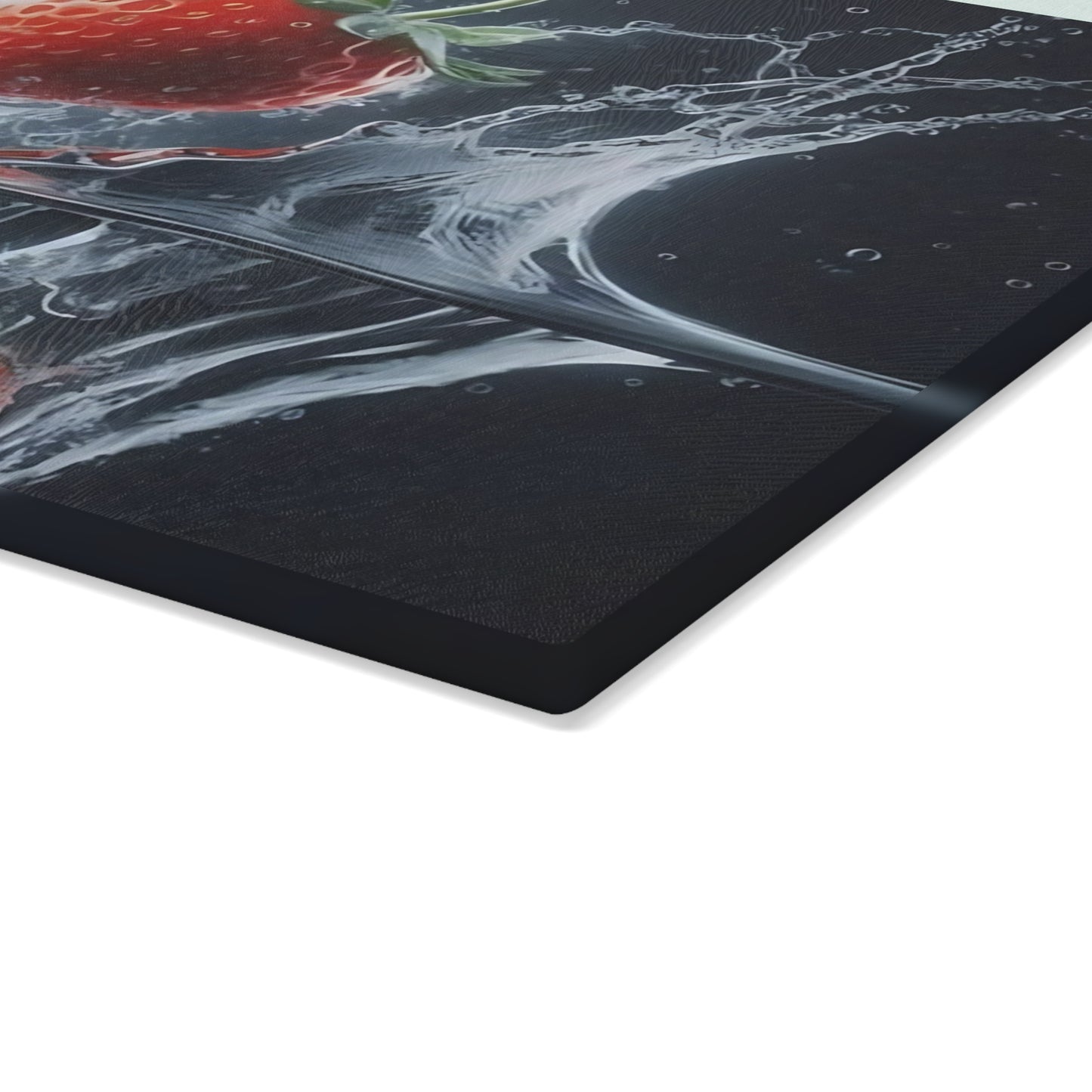 🍓 Strawberry Splash Glass Cutting Board – Bold Berry Pop for Your Kitchen