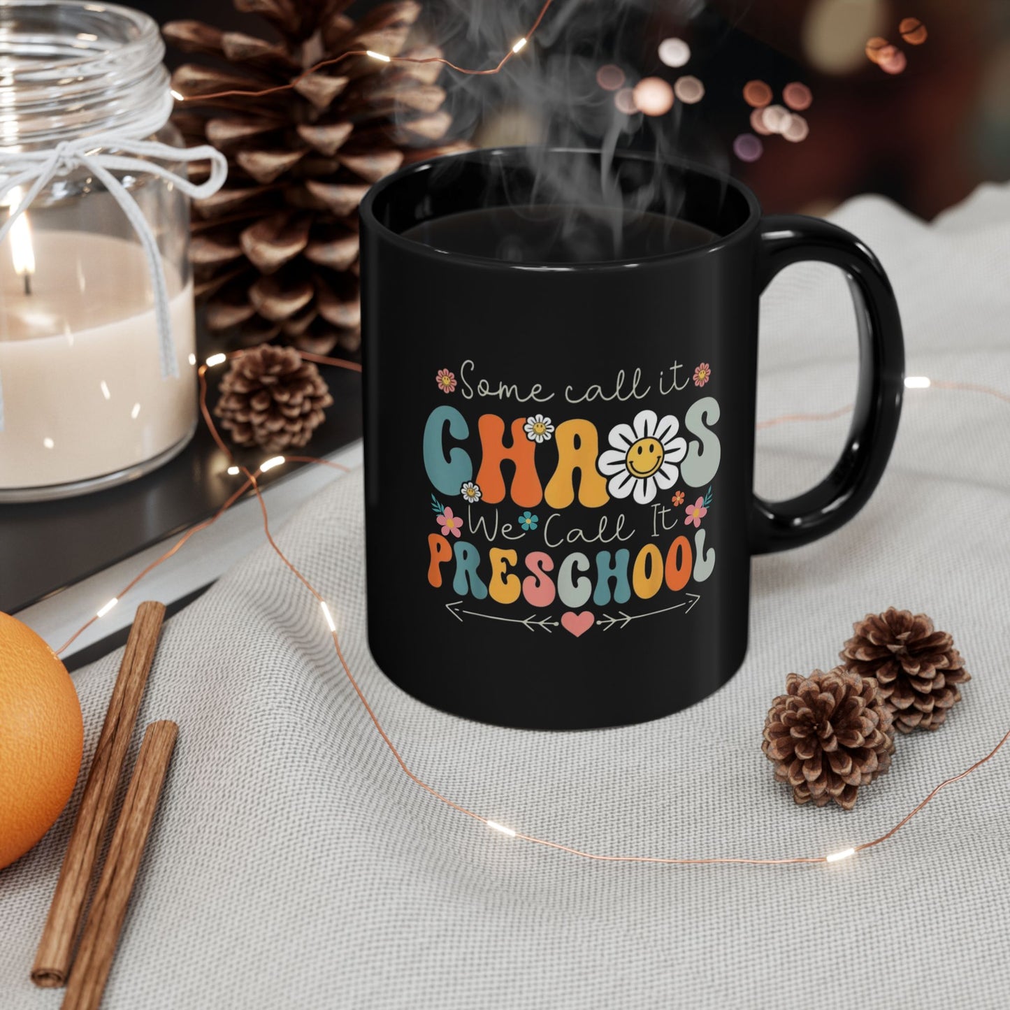 Algunos lo llaman caos, nosotros lo llamamos preescolar – Taza de café bohemia