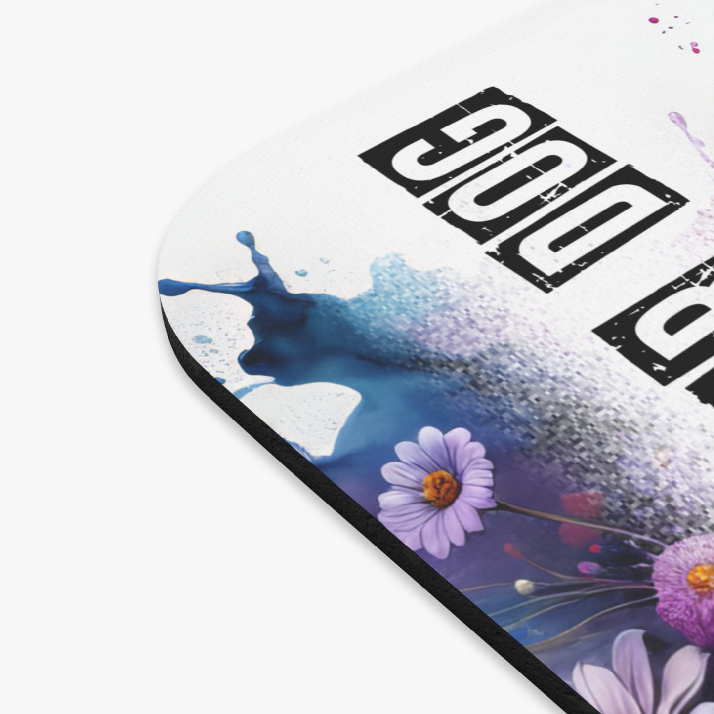 🖱️🐕‍🦺🌊 Portuguese Water Dog Mouse Pad – Playful PWD with Florals & Splashes