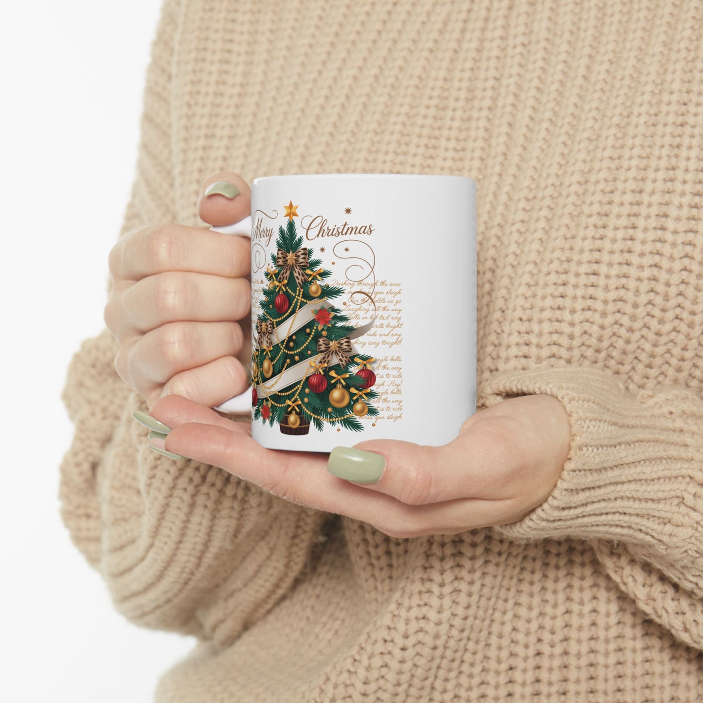 🎄✨ Merry Christmas Tree – Festive Evergreen Coffee Cup ☕