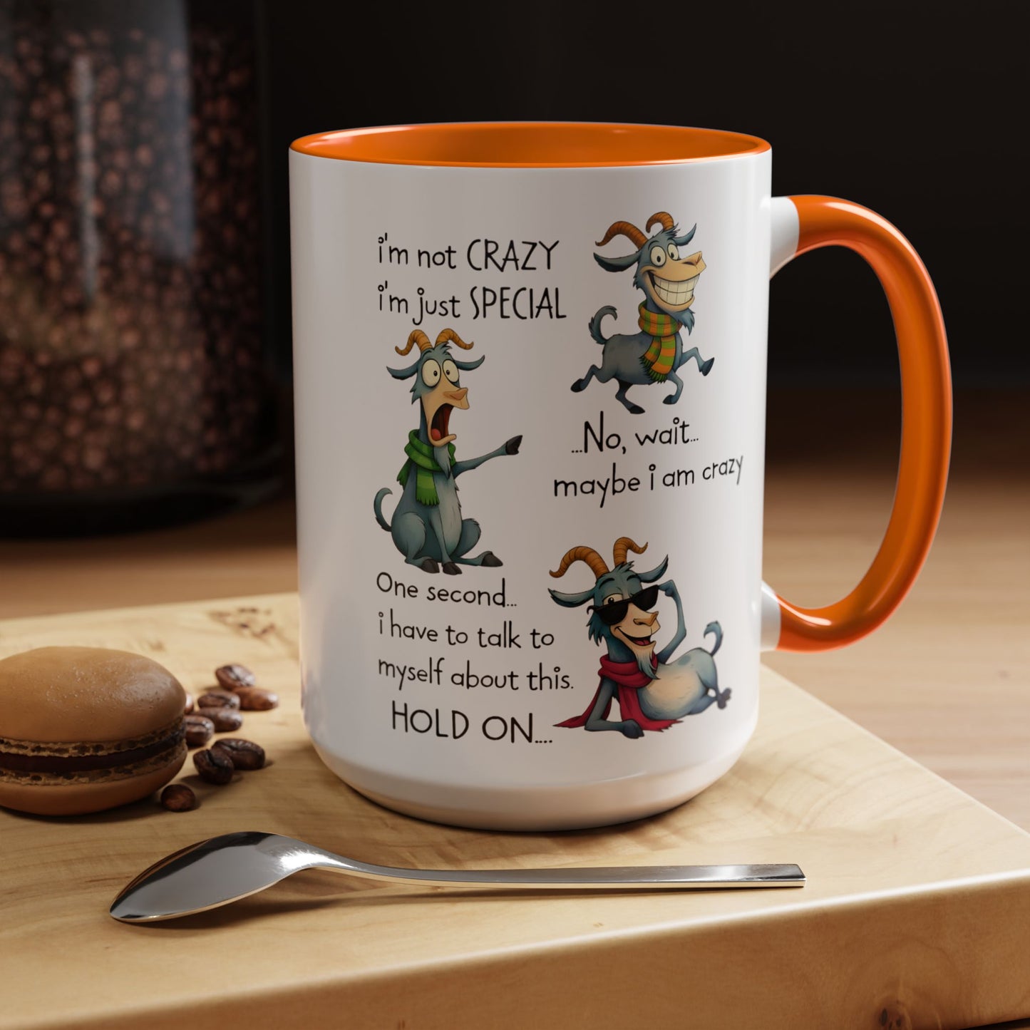 Funny Goat Quote Coffee Mug – “I’m Not Crazy, I’m Just Special” Humor Mug