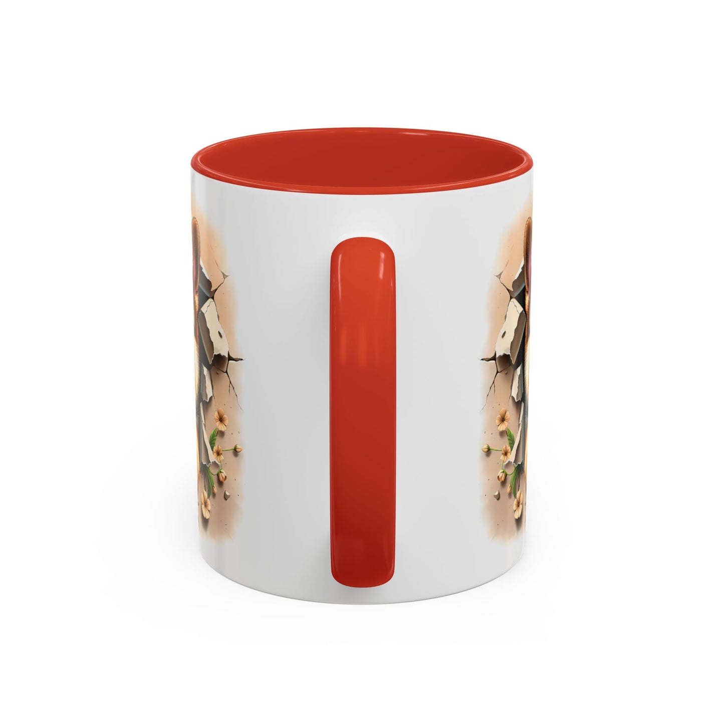🐾☕ German Shepherd Puppy Peek Accent Mug – Loyal Pup Lover Gift ✨🖤
