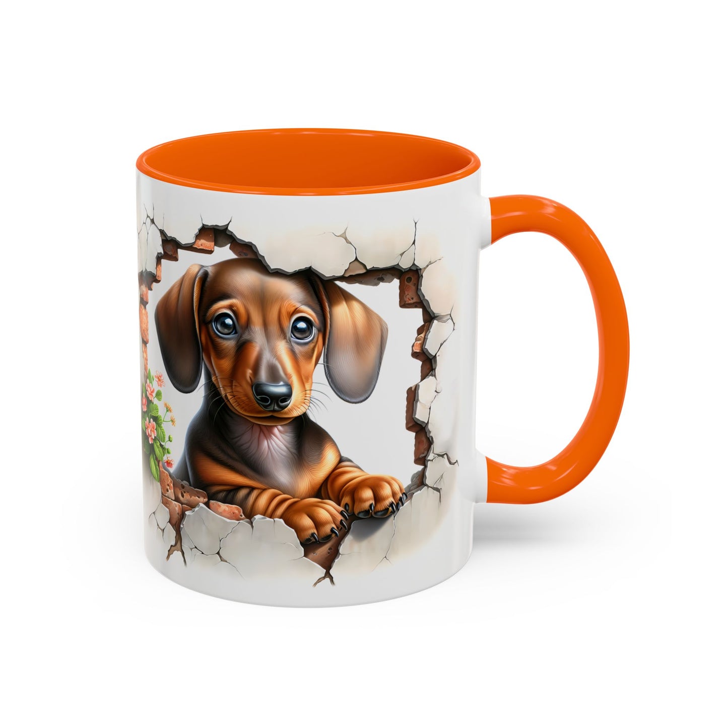 🐾🌭 Dachshund Puppy Accent Mug – Adorable Doxie Coffee Cup ☕❤️