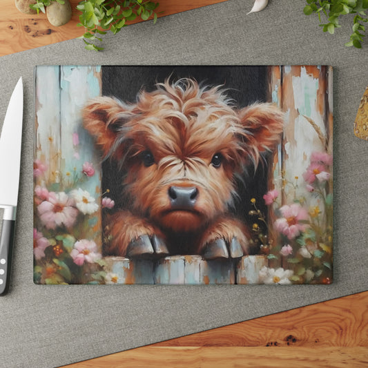 🐮 Country Charm Calf Cutting Board – Rustic Whimsy for Your Kitchen