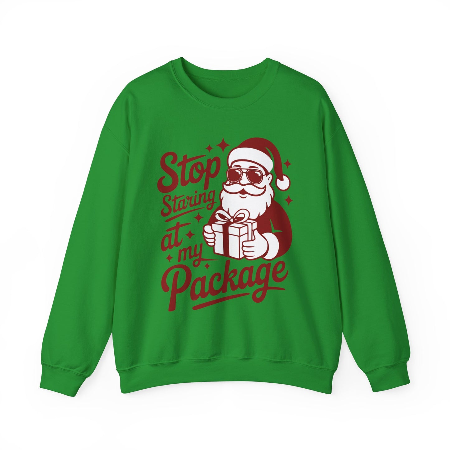 🎅🤣 Stop Staring at My Package Sweatshirt – Funny Santa Holiday Pullover