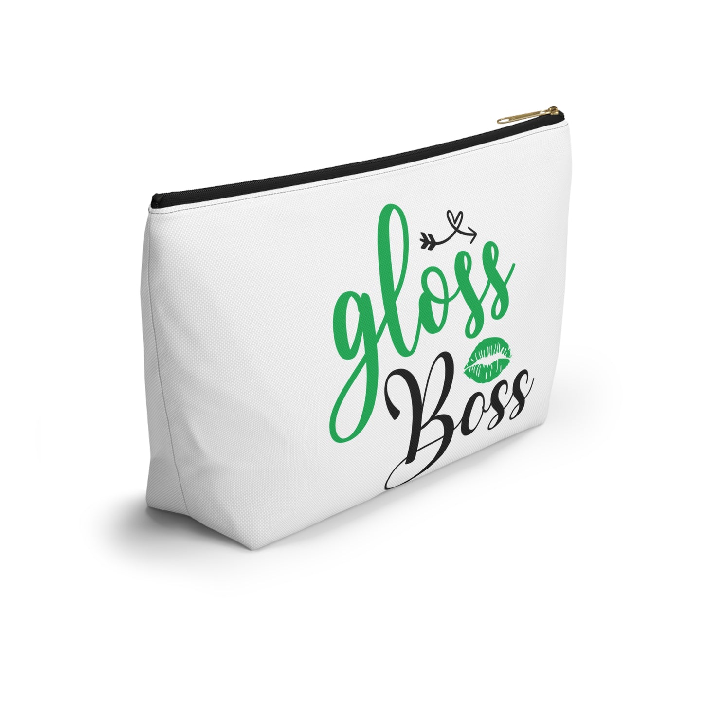 Accessory Pouch – "Gloss Boss" Green Makeup Bag