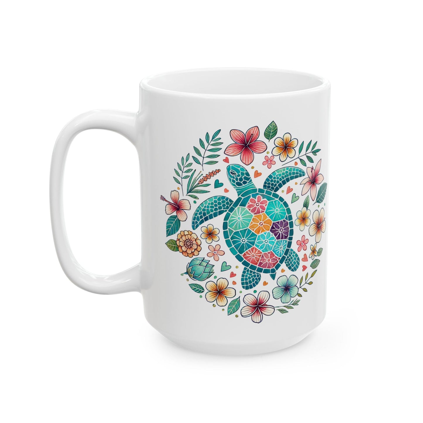 🐢 Personalized Sea Turtle Mug – A Beautiful Blend of Nature and Color! 🌸