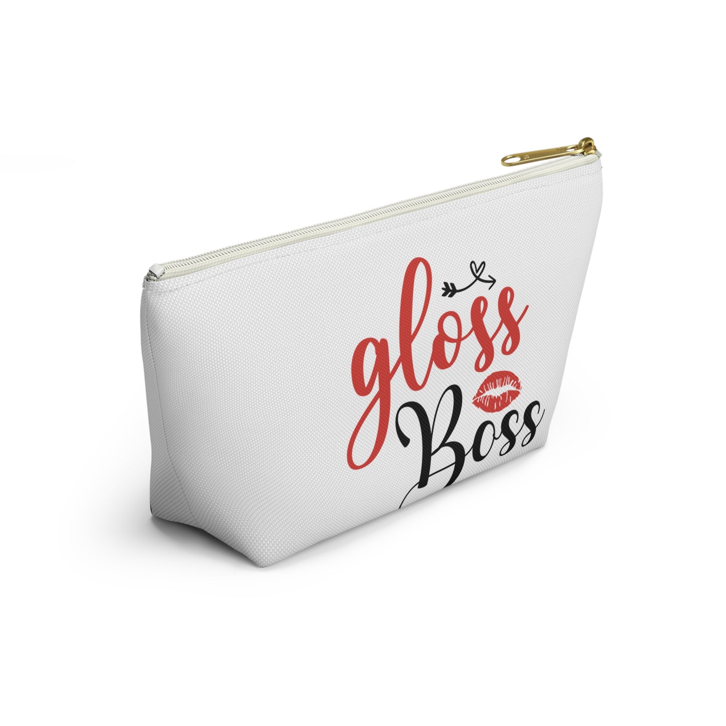 Accessory Pouch – "Gloss Boss" Red Makeup Bag