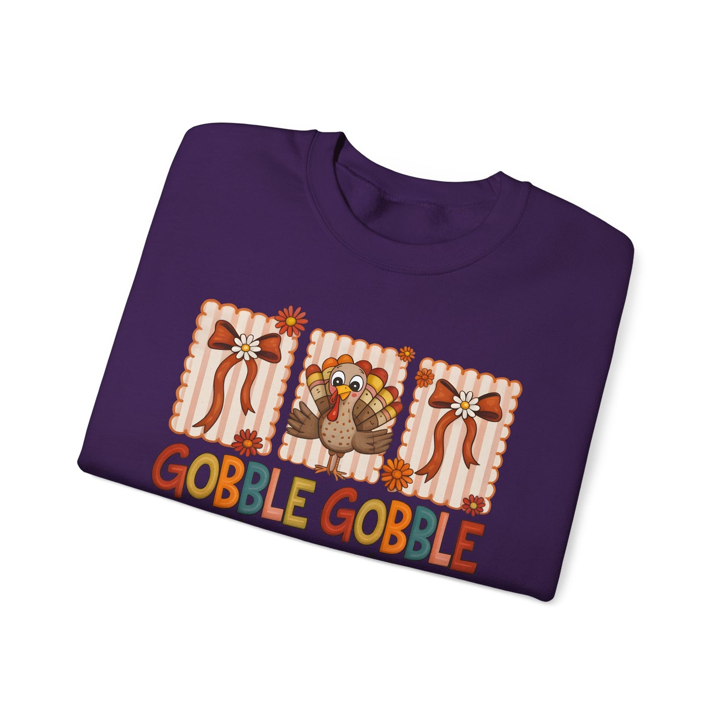 🦃✨ Gobble Gobble Till You Wobble Sweatshirt – Cute Turkey Fall Vibes 🍁🧡
