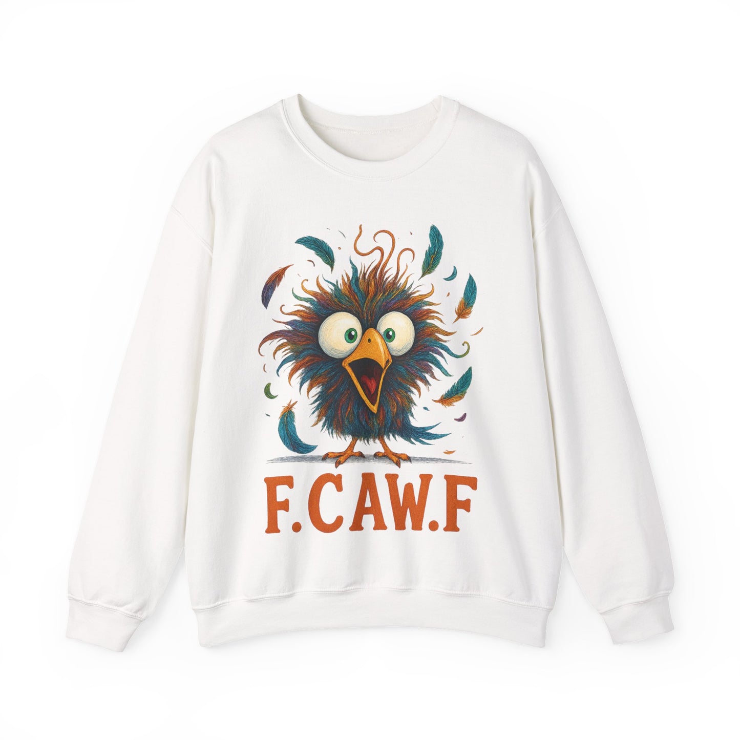 🍂🪽 F.CAW.F Funny Bird Sweatshirt – Quirky Fowl Humor for Everyday Laughs