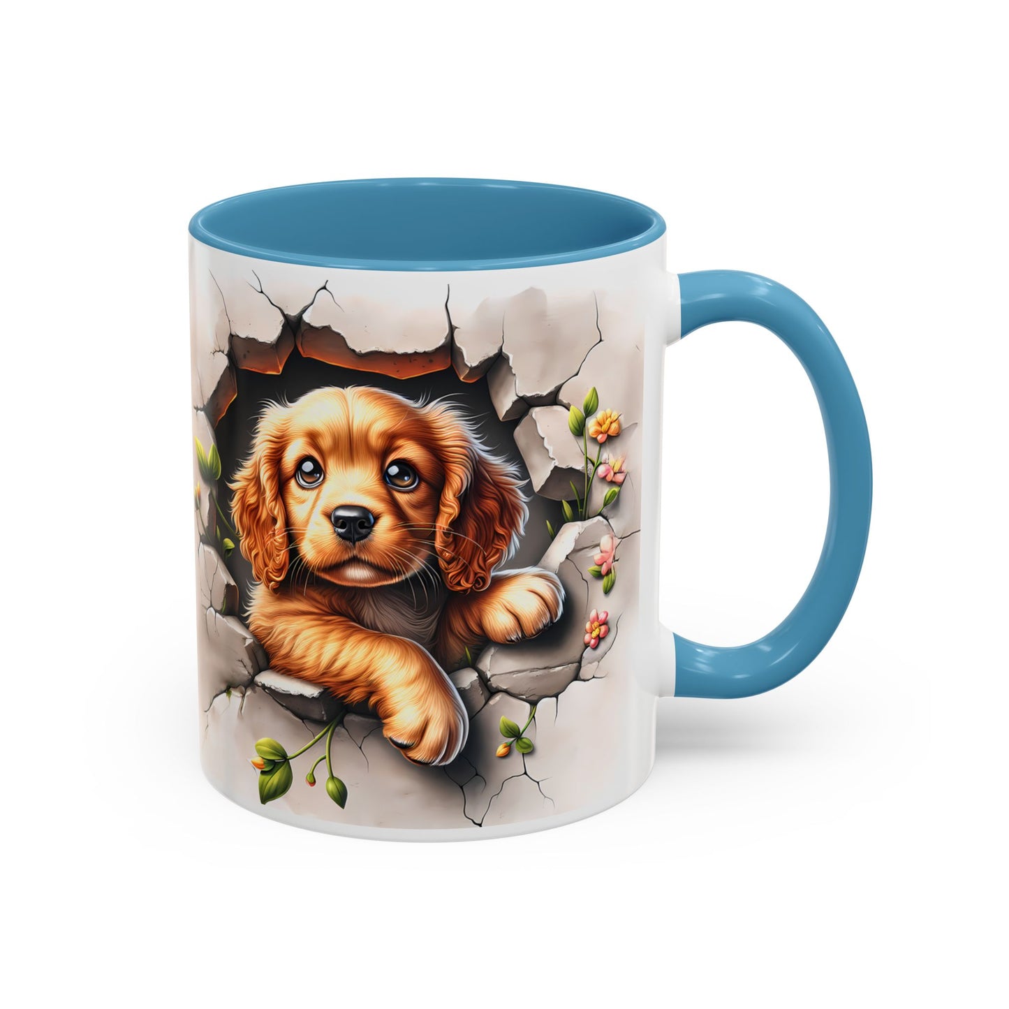 🐾 Cocker Spaniel Puppy Accent Mug – Sweet Fluffy Pup Coffee Cup ☕🤎