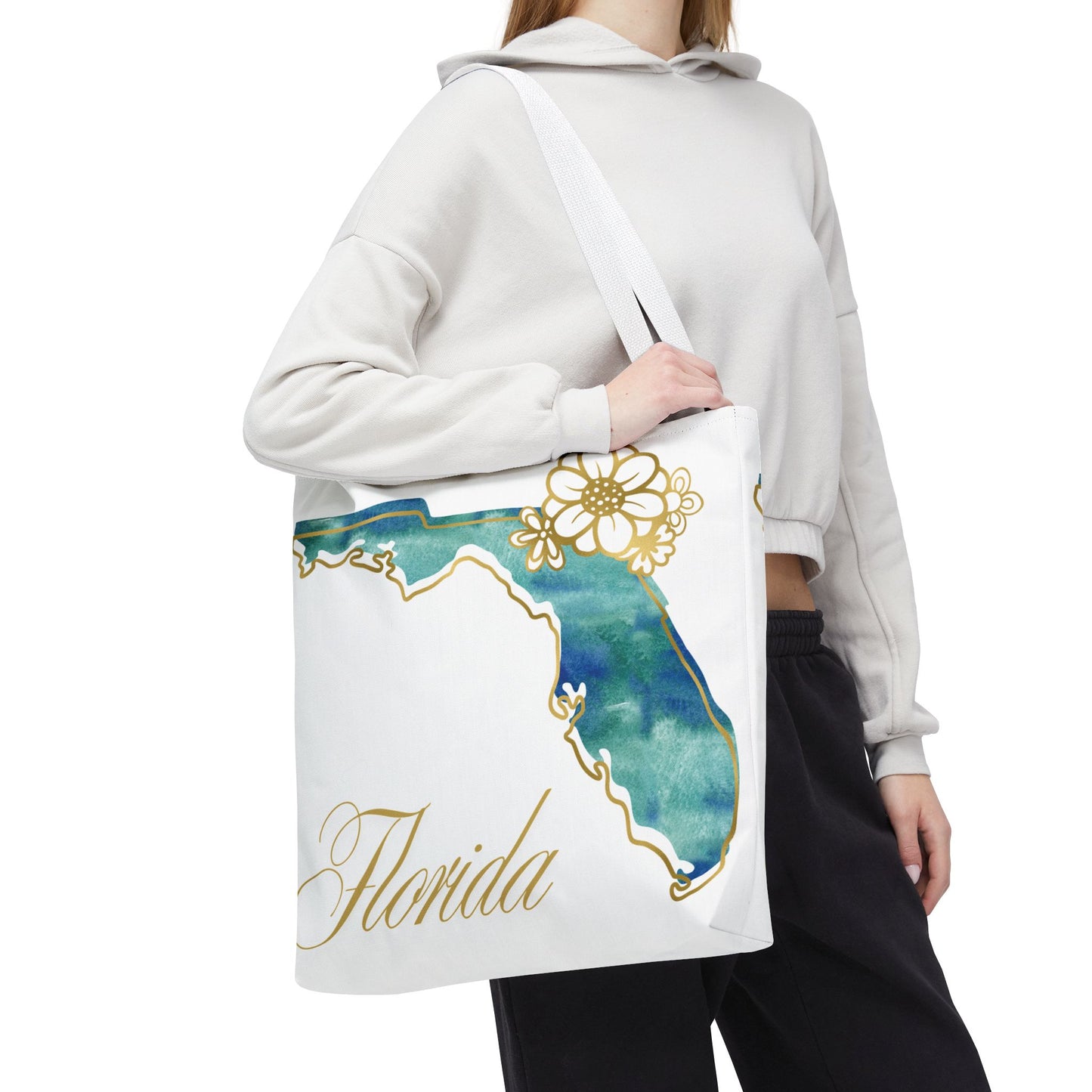 🌸 Florida State Floral Tote Bag – Elegant, Coastal & Practical 👜