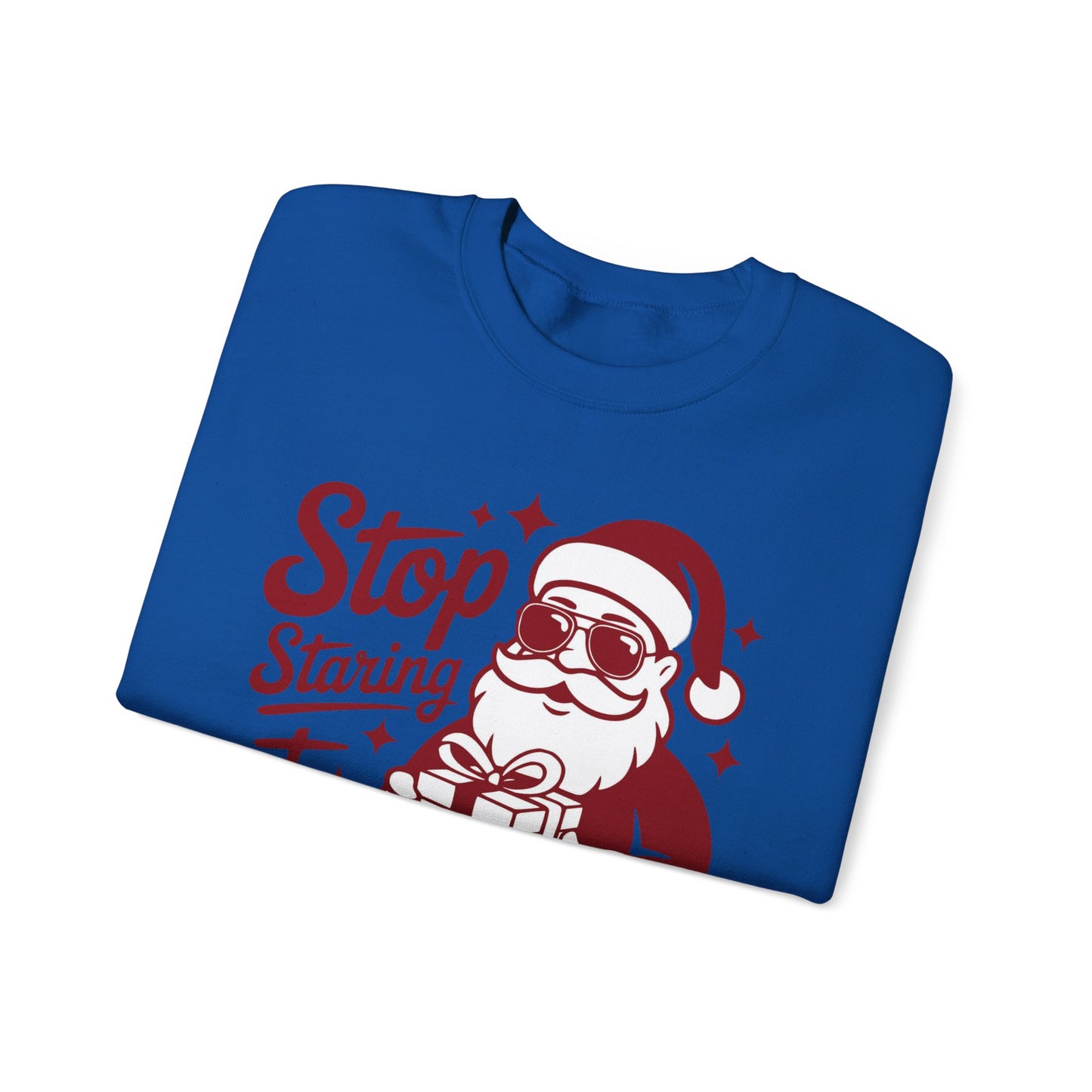 🎅🤣 Stop Staring at My Package Sweatshirt – Funny Santa Holiday Pullover