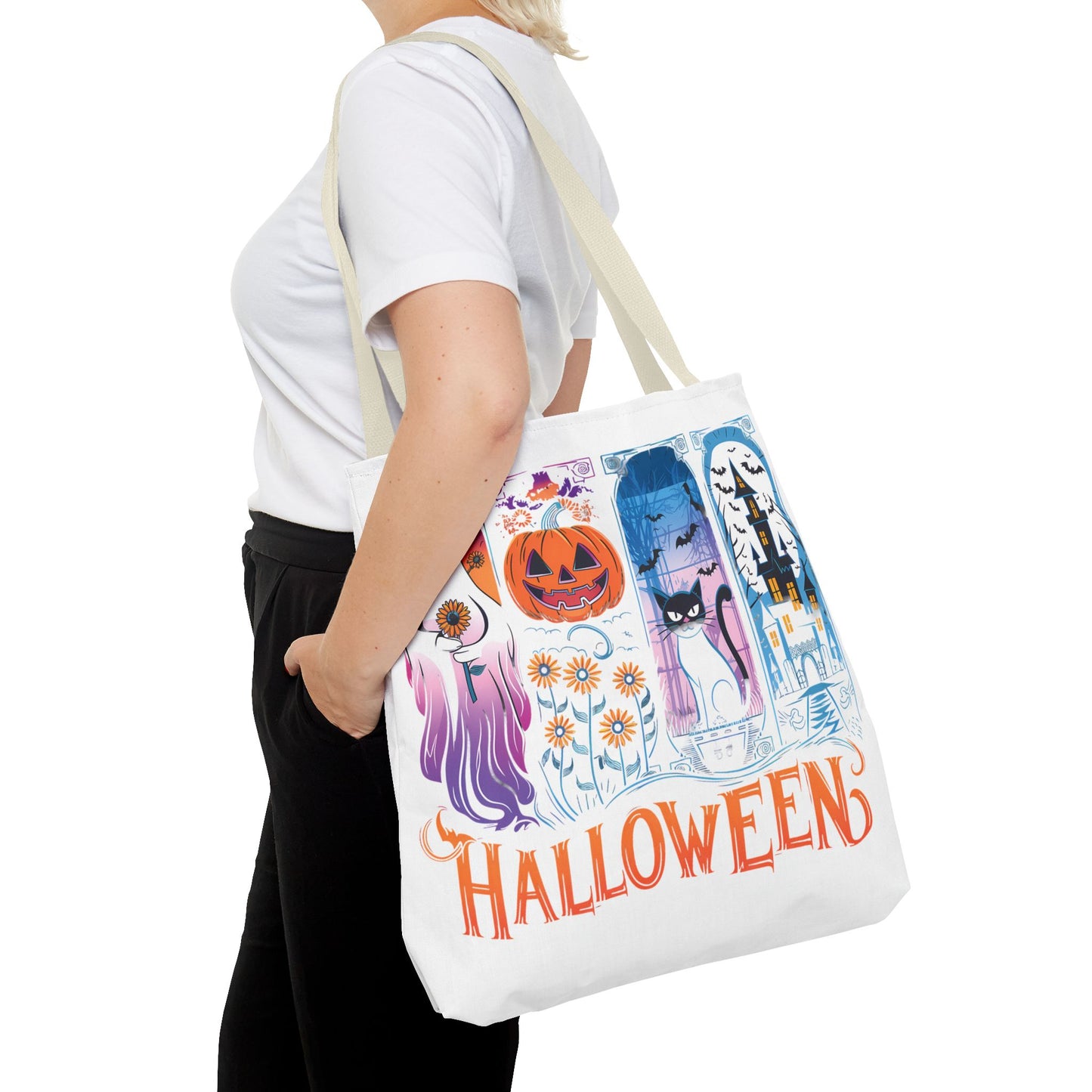 🎃 Haunted Halloween Tote Bag – Spooky Style with Autumn Vibes 👻