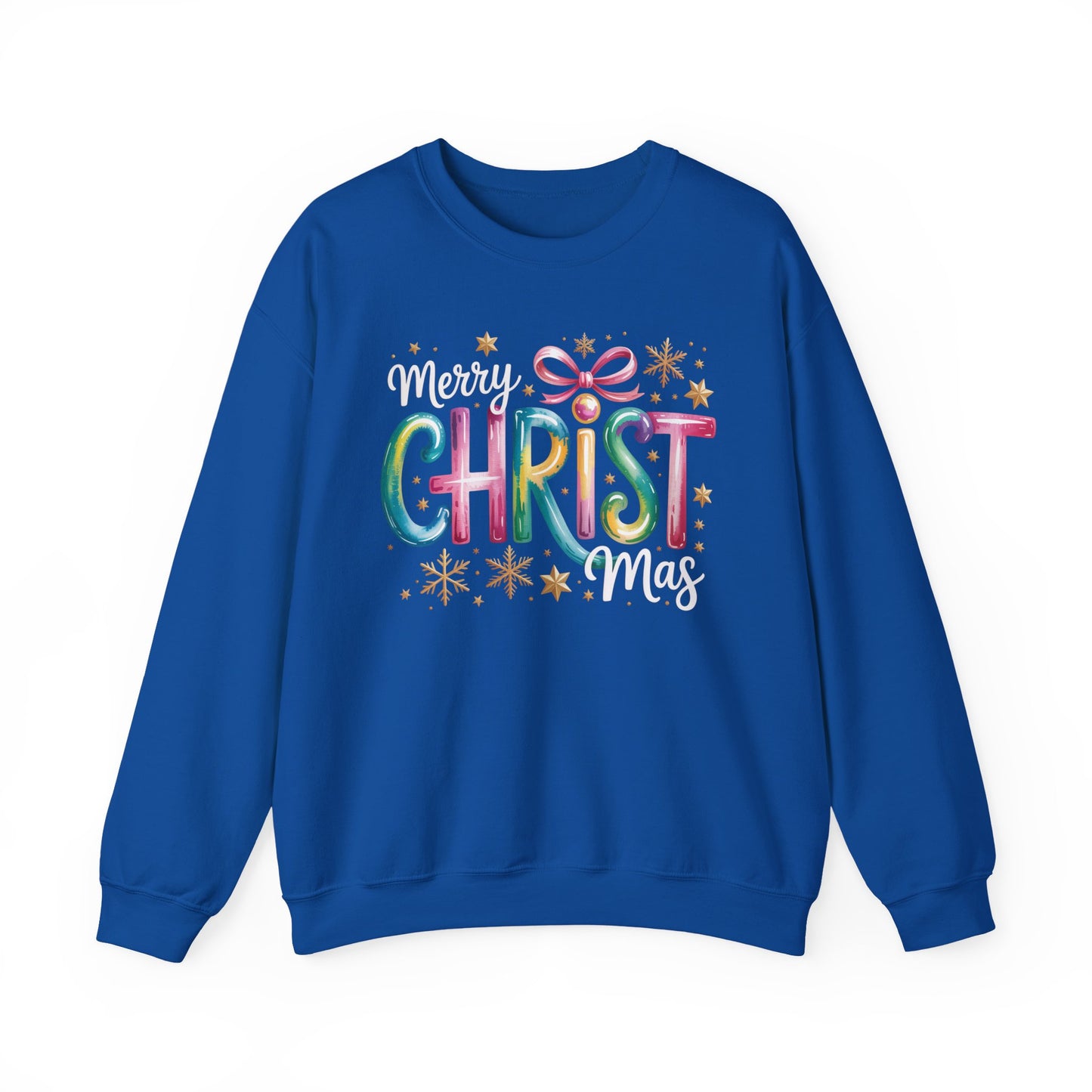 🎄🌈 Merry Christmas Rainbow Sweatshirt – Colorful Holiday Cheer ✨