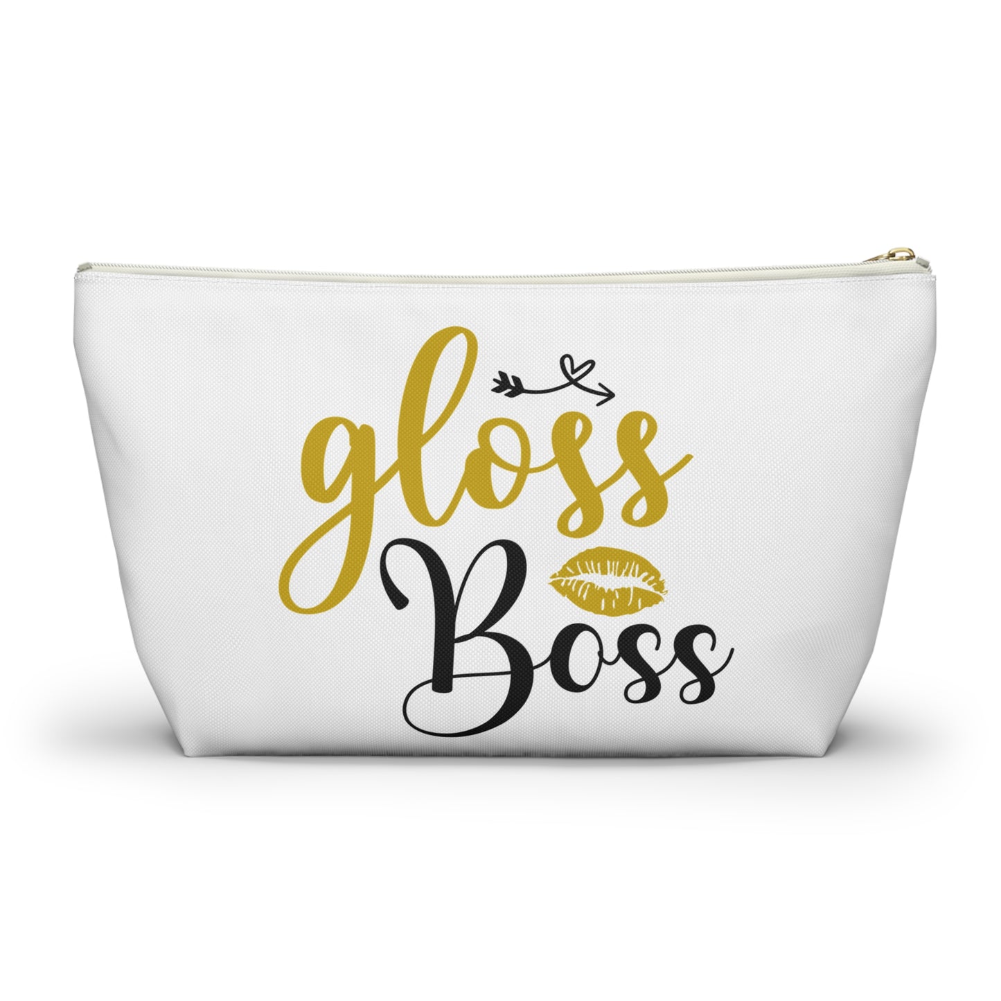 Accessory Pouch – "Gloss Boss" Yellow Makeup Bag