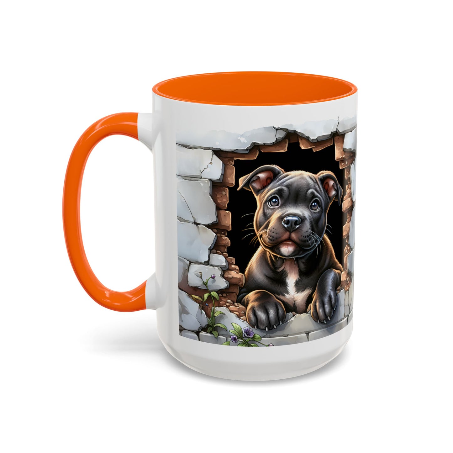 🐶☕ Pit Bull Puppy Accent Mug – Cute Breakthrough Pup Design ✨