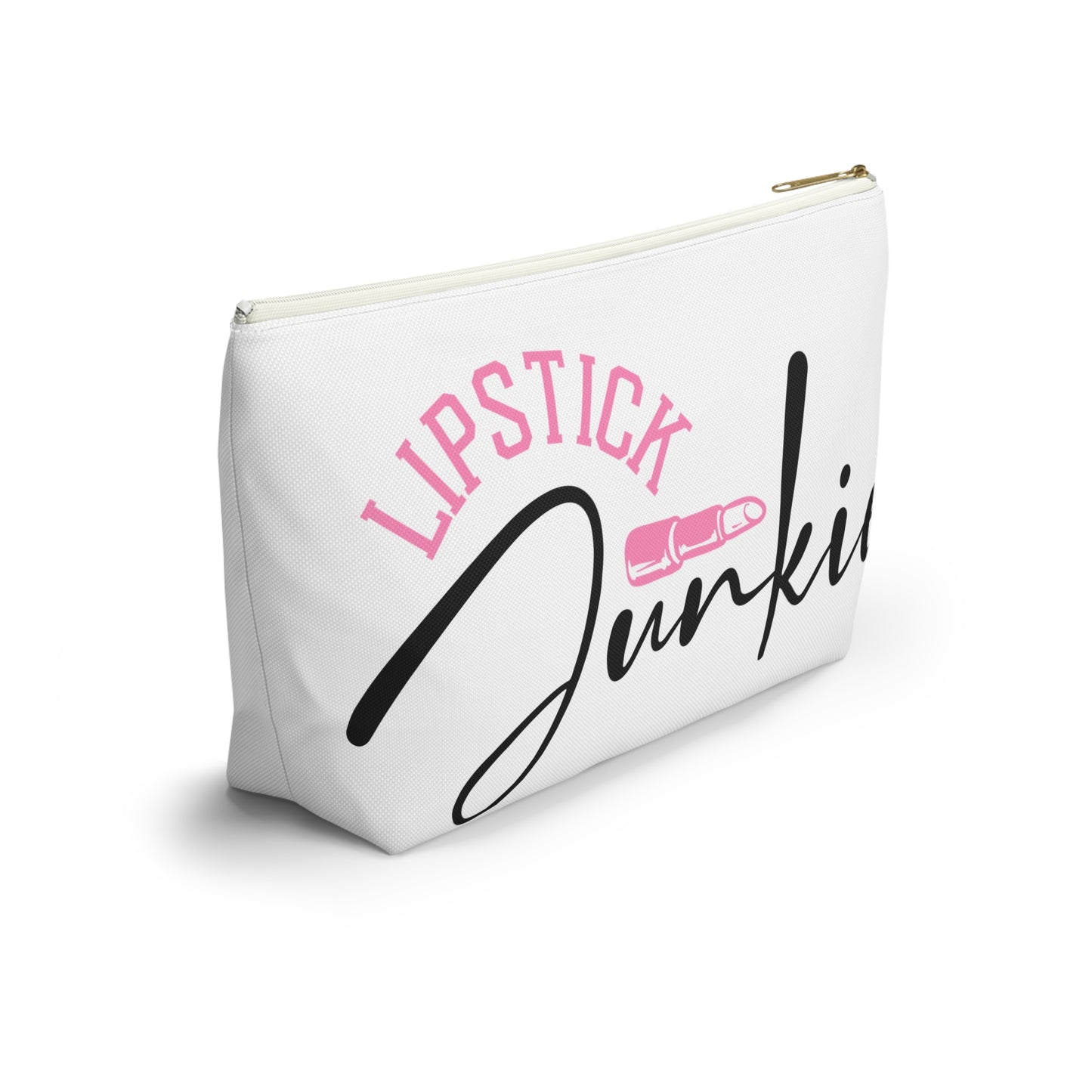 Accessory Pouch – "Lipstick Junkie" Pink Makeup Bag