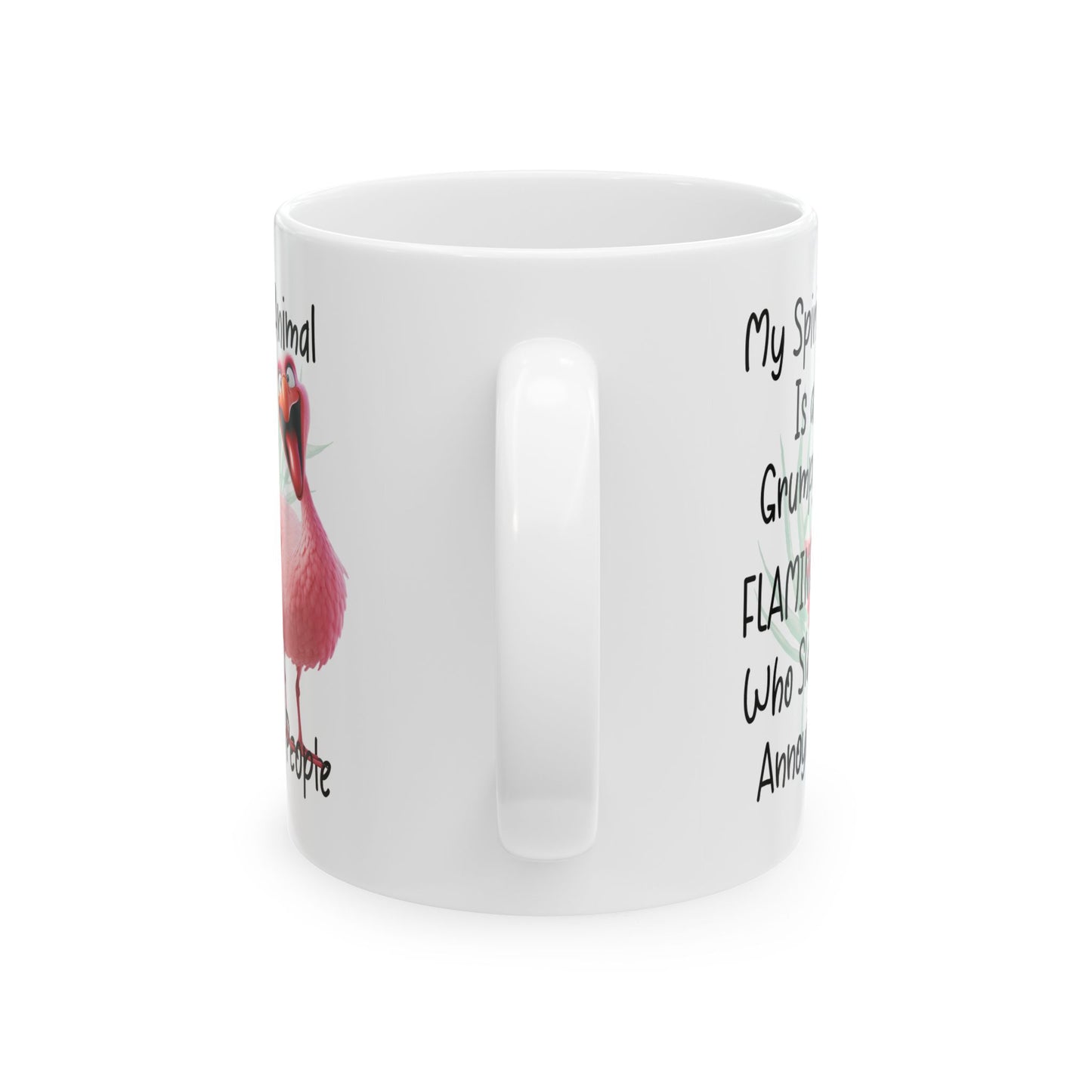 Mi espíritu animal es un flamenco gruñón: divertida taza de flamenco para mañanas atrevidas ☕