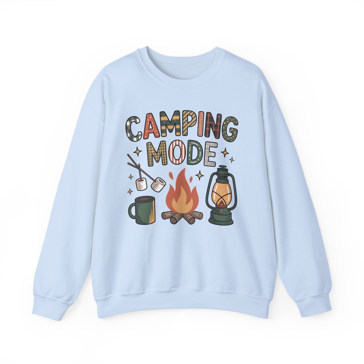 🍂🔥 Camping Mode Sweatshirt – S’mores, Campfires & Cozy Vibes 🏕️☕