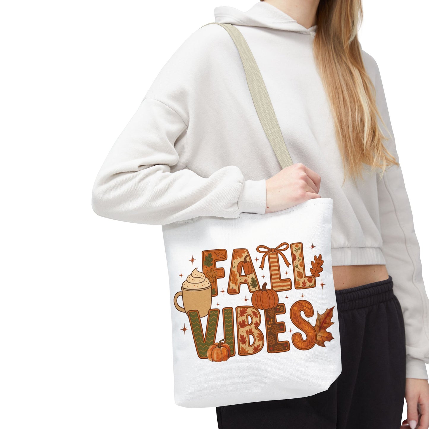 🍁 Fall Vibes Tote Bag – Cozy Comfort for Your Autumn Adventures 🎃☕