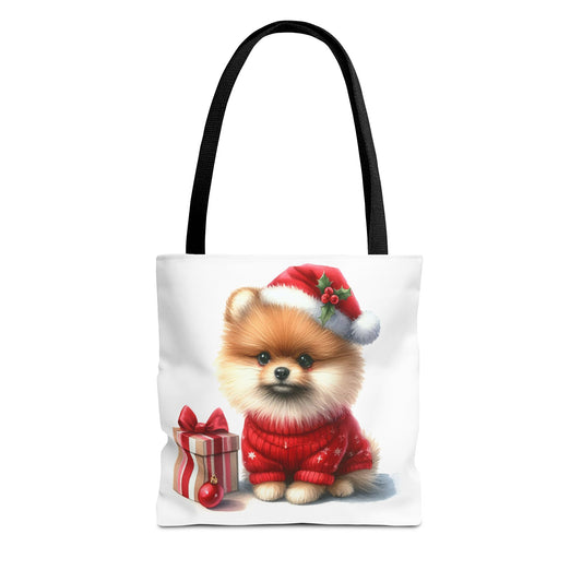 🎄 Pomeranian Christmas Tote Bag – Cozy Fluff & Festive Cheer 🎁🐾