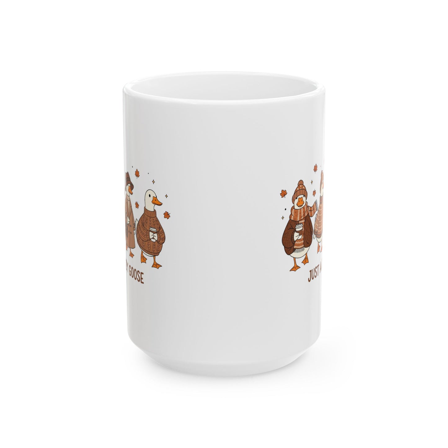 🪿🍂 Just a Cozy Goose Mug – Autumn Goose Coffee Cup ☕🧣