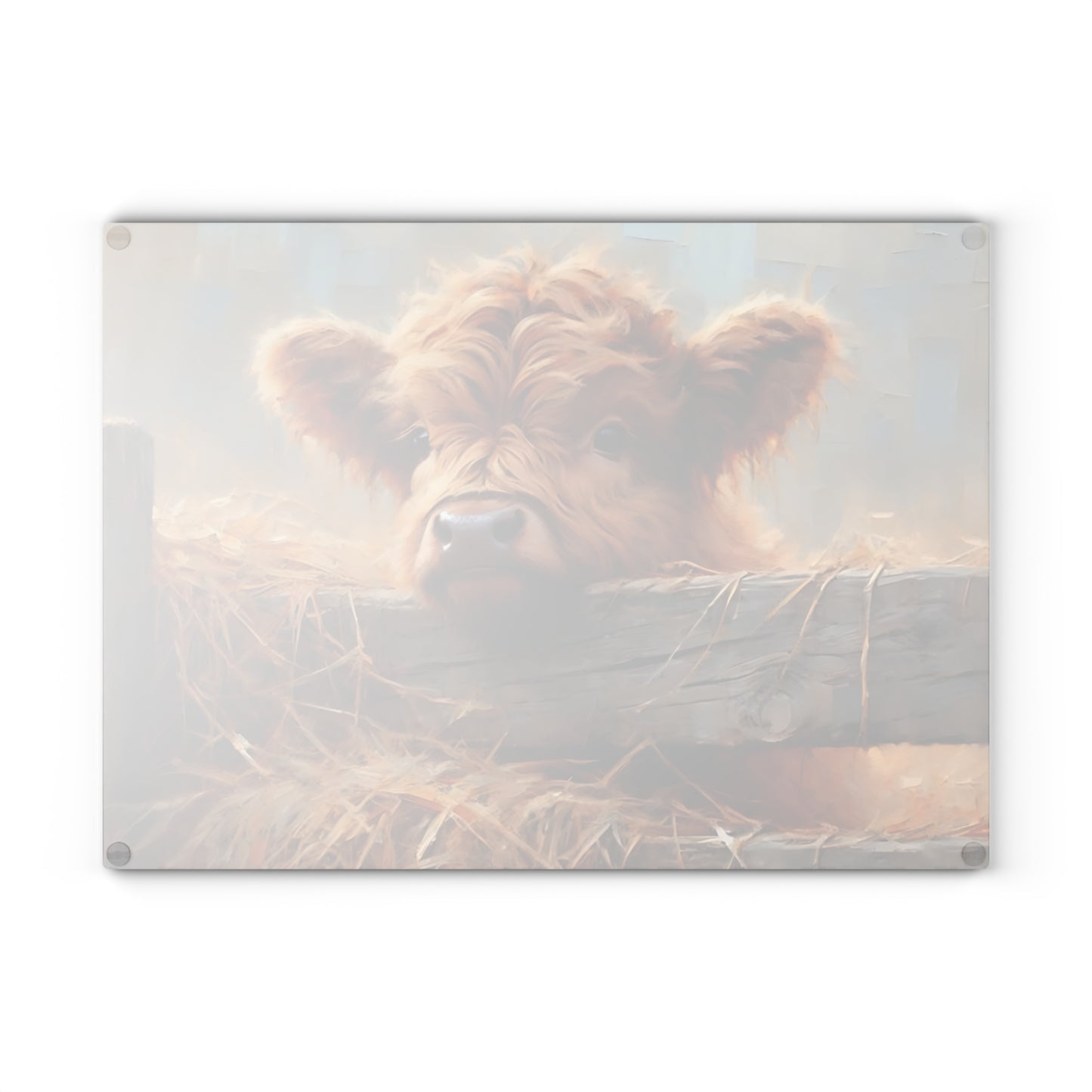 🐮 Rustic Highland Calf Cutting Board – Farmhouse Charm with a Cozy Country Feel