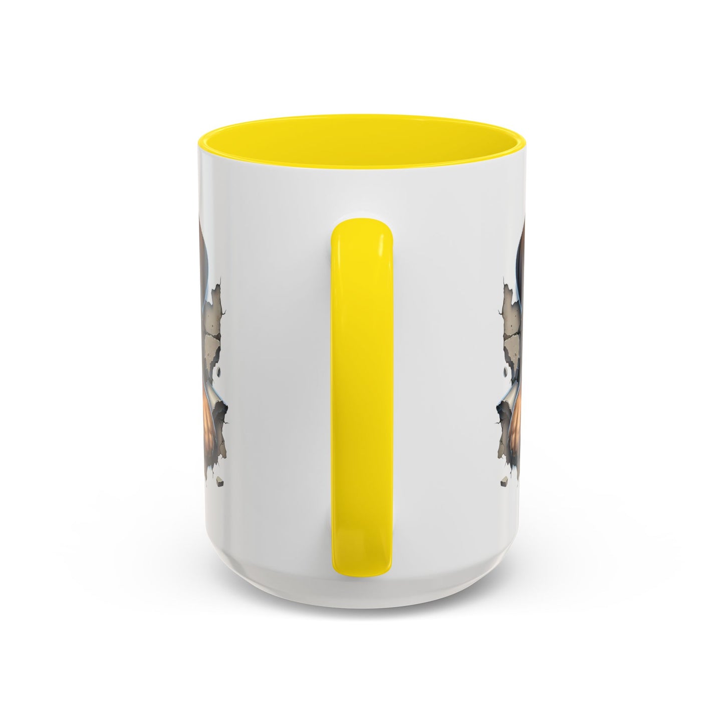 🧡 Boxer Puppy Accent Mug – Adorable Peek-Through Cup for Dog Lovers
