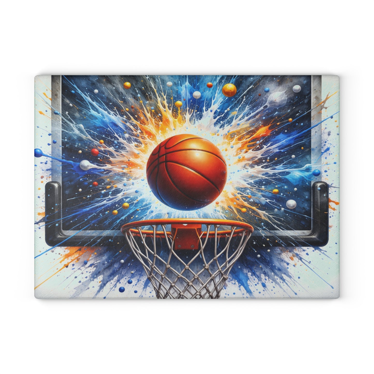 Basketball Splash Art Cutting Board – Slam Dunk Style for Your Kitchen