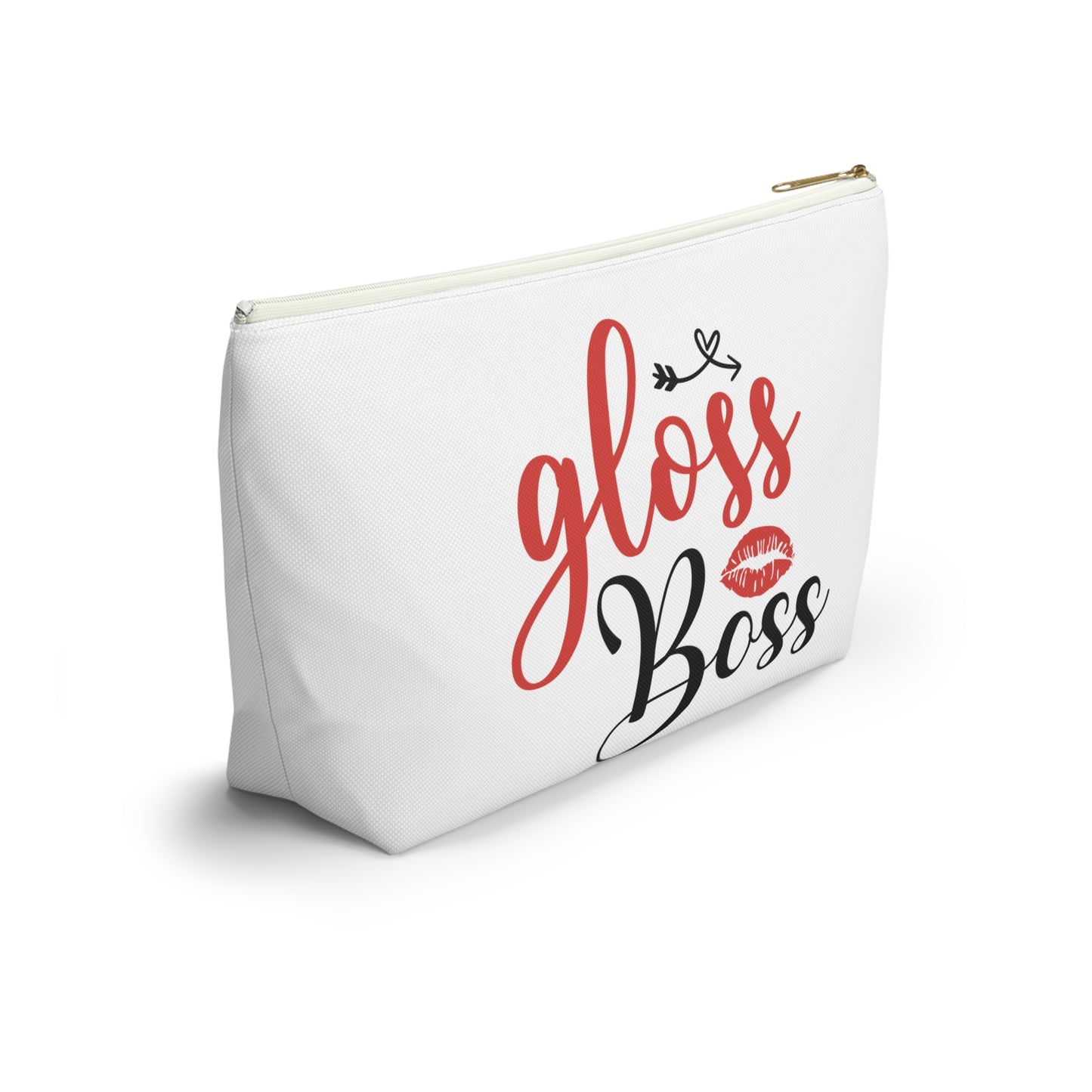 Accessory Pouch – "Gloss Boss" Red Makeup Bag