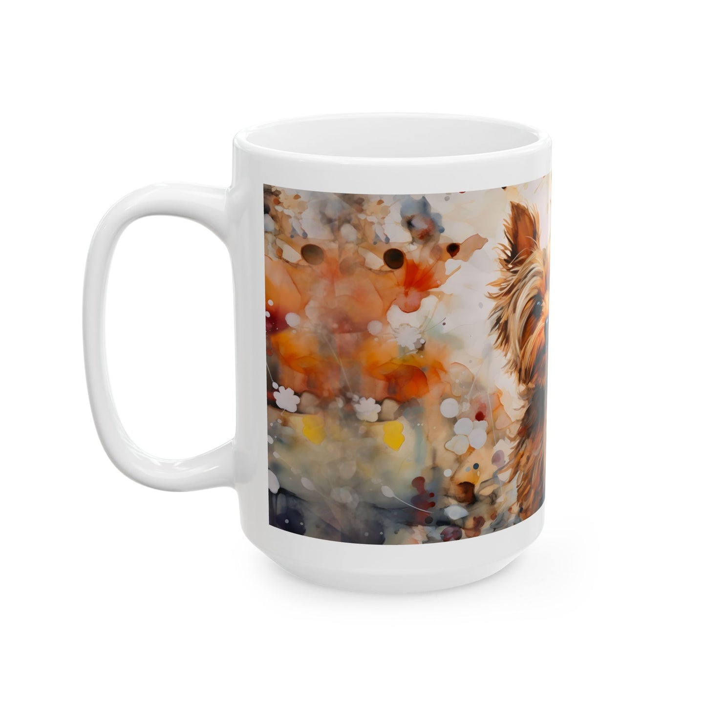 🐾 Watercolor Yorkie Mug – A Delightful Tribute to Your Furry Companion! 🌸