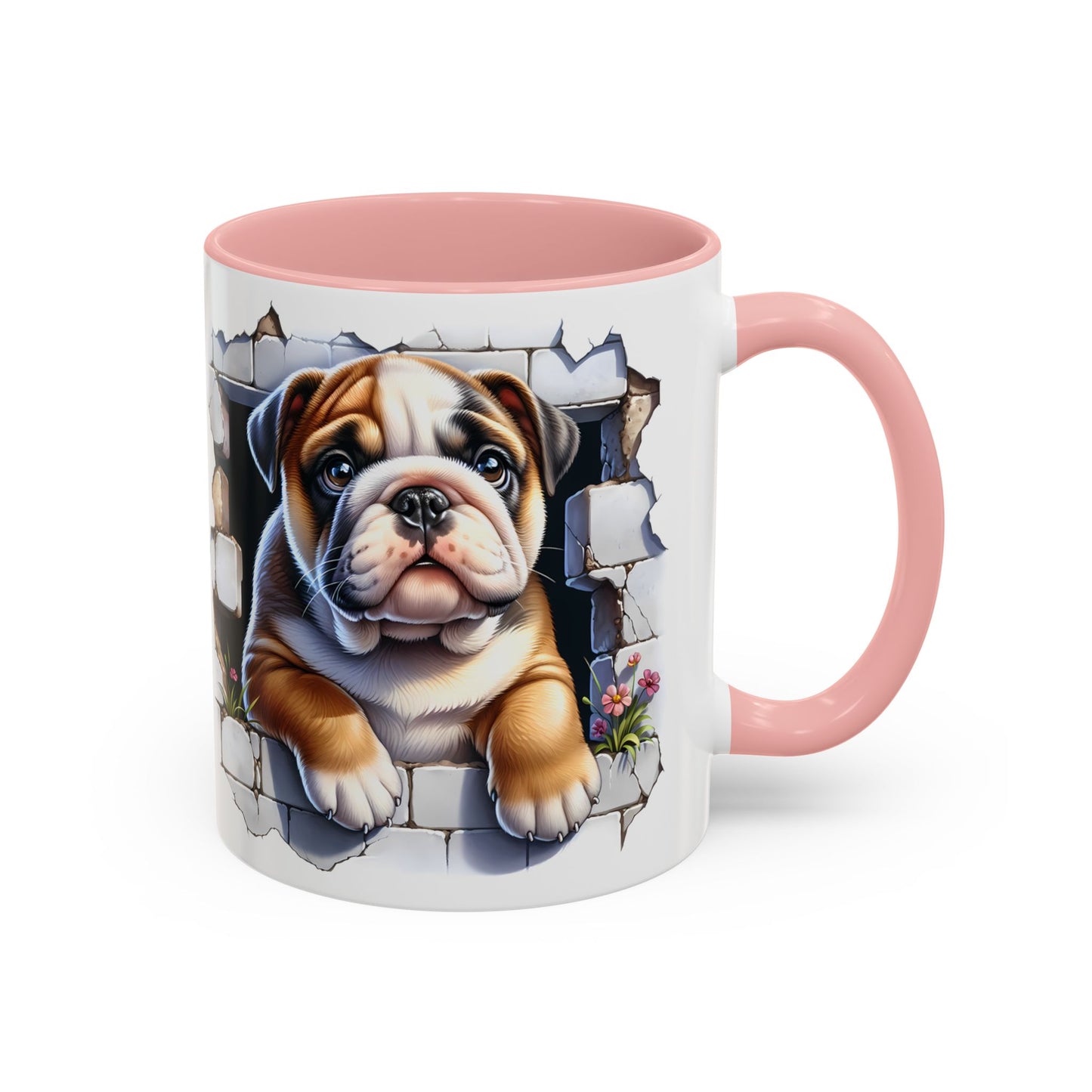 🐶☕ English Bulldog Puppy Accent Mug – Adorable Breakthrough Pup Design ✨rs (11/15oz)