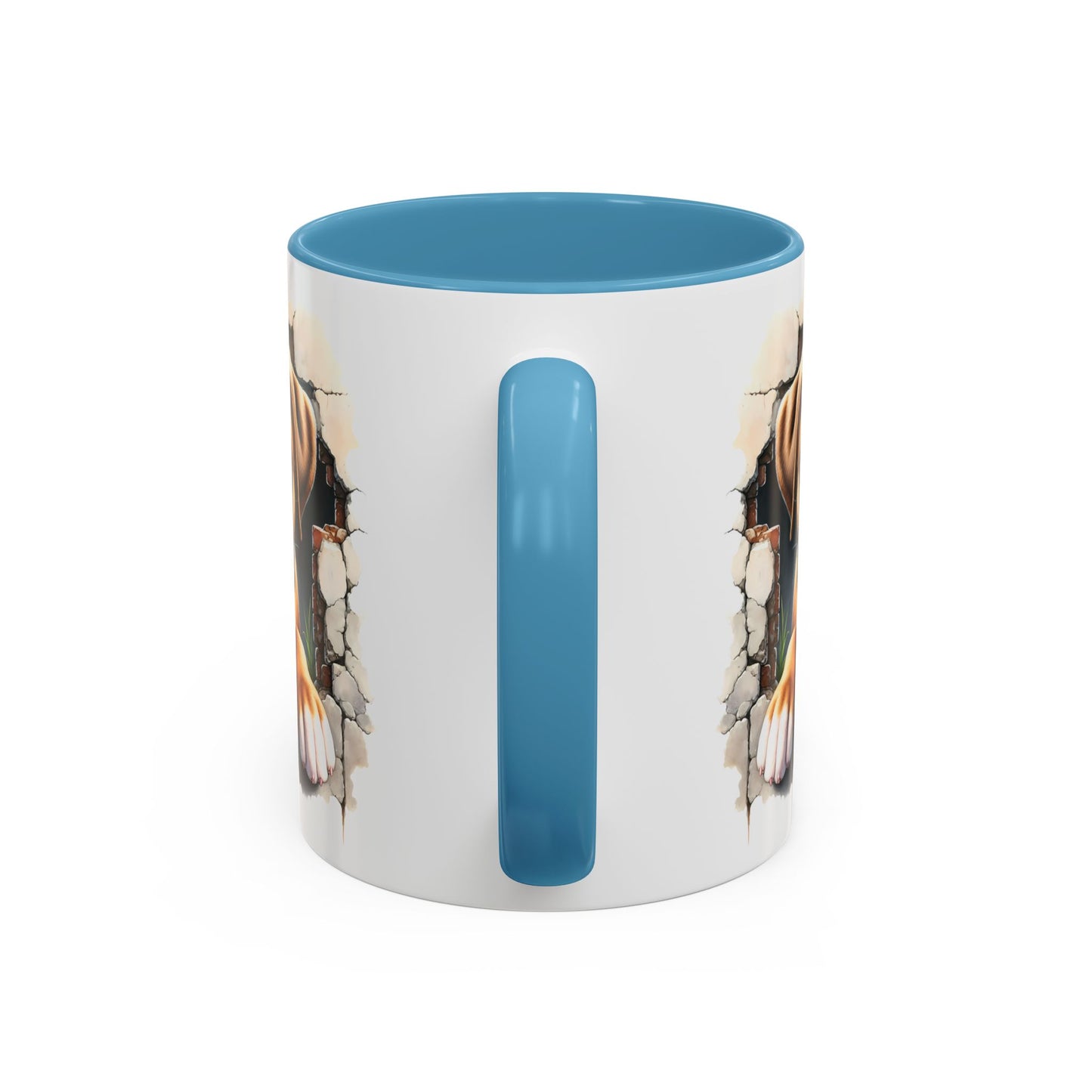 🐶☕ Boxer Puppy Peek Accent Mug – Adorable Dog Lover Gift ✨💛
