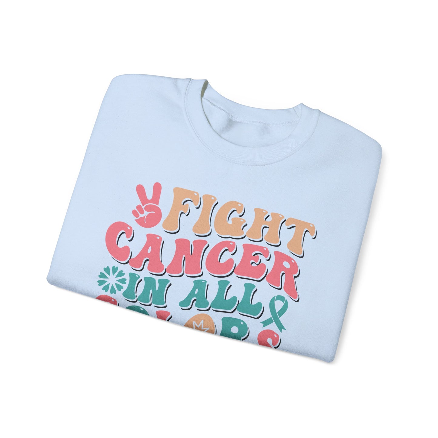 🌈✌️ Fight Cancer in All Colors Sweatshirt – Multi-Awareness Support Crewneck