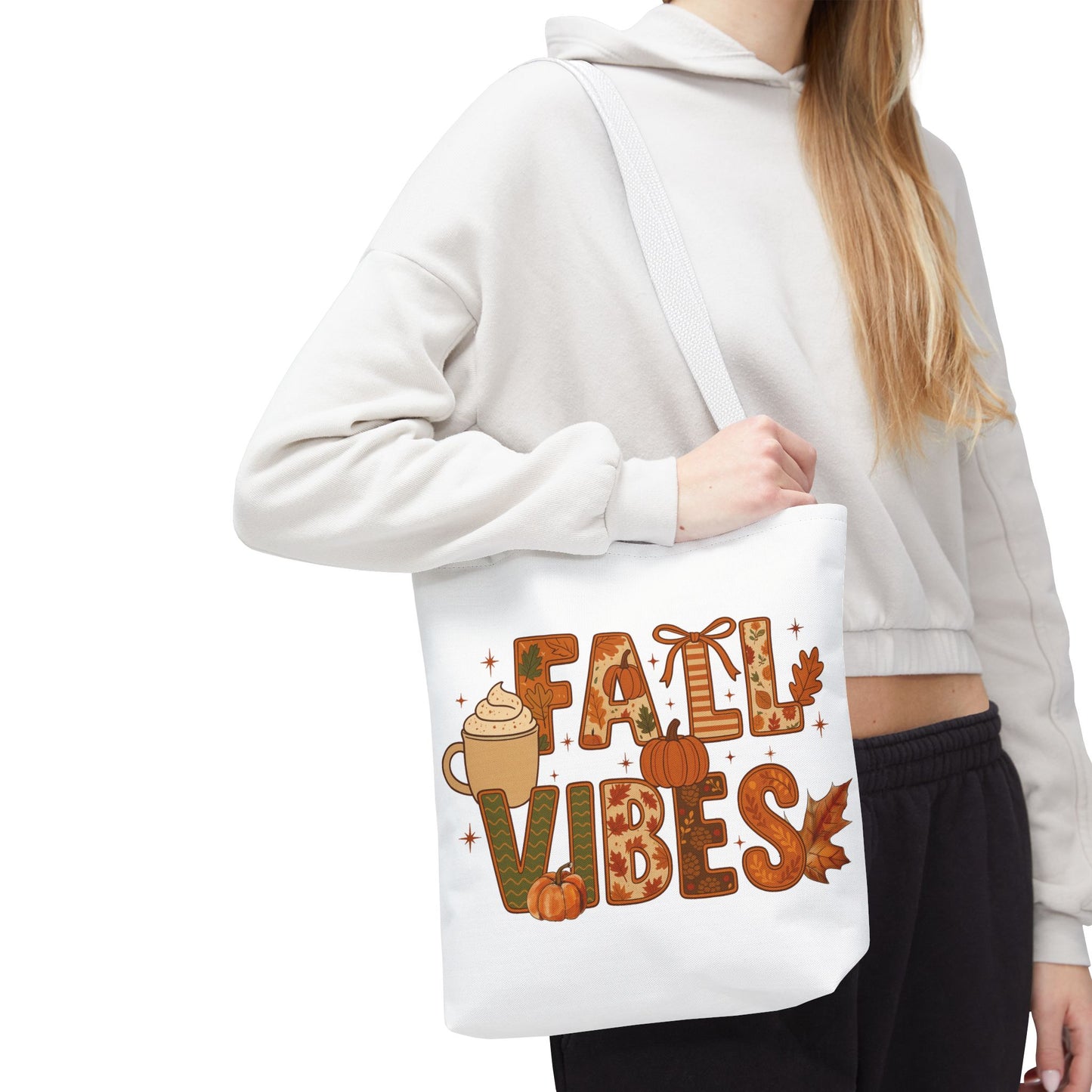 🍁 Fall Vibes Tote Bag – Cozy Comfort for Your Autumn Adventures 🎃☕