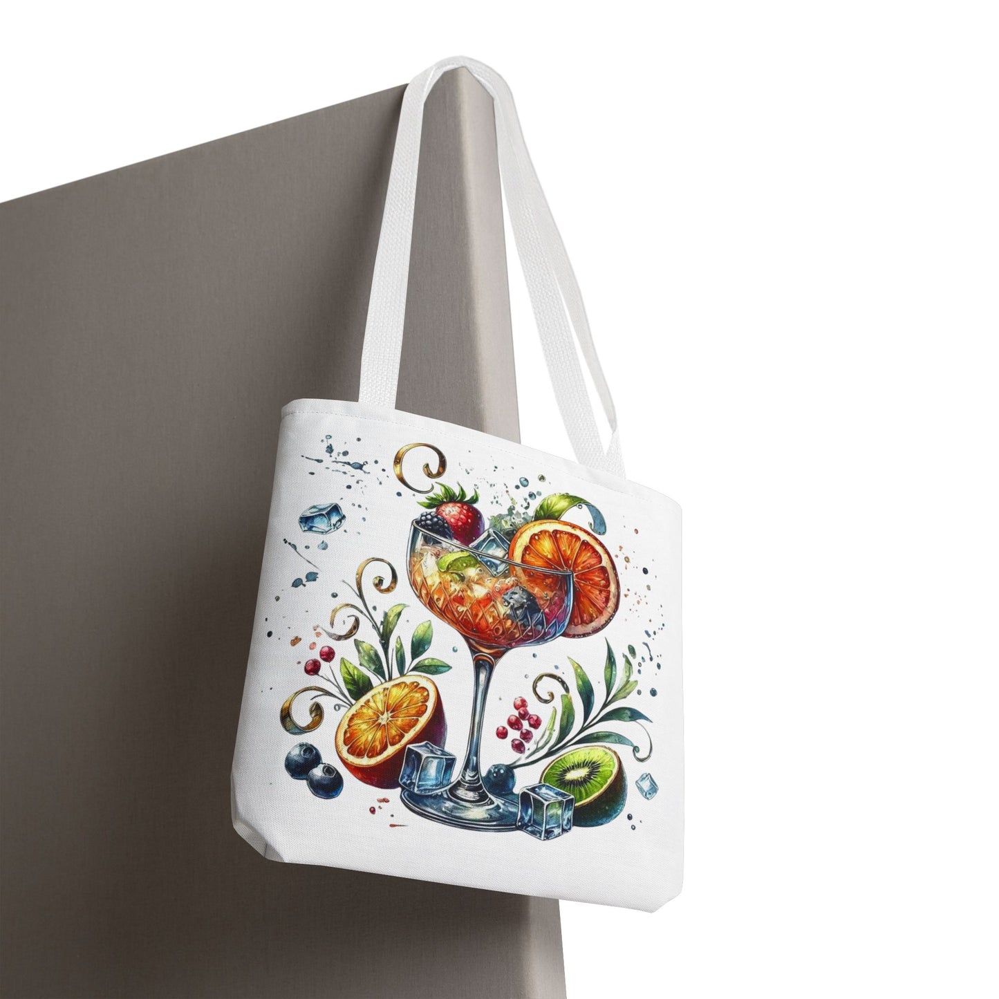 Bolso de cóctel, bolso para bebidas afrutadas, bolso de playa tropical, elegante bolso de lona, ​​regalo para amantes de los cócteles, bolso de mano divertido, práctico bolso de verano.