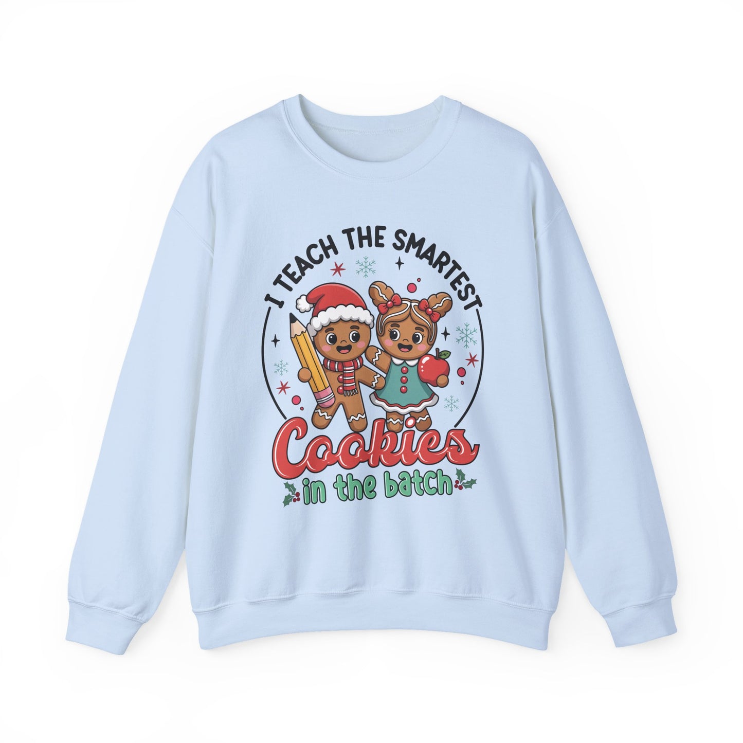 🍪✏️ Smartest Cookies Teacher Sweatshirt – Cute Gingerbread Classroom Vibes 🍎❄️