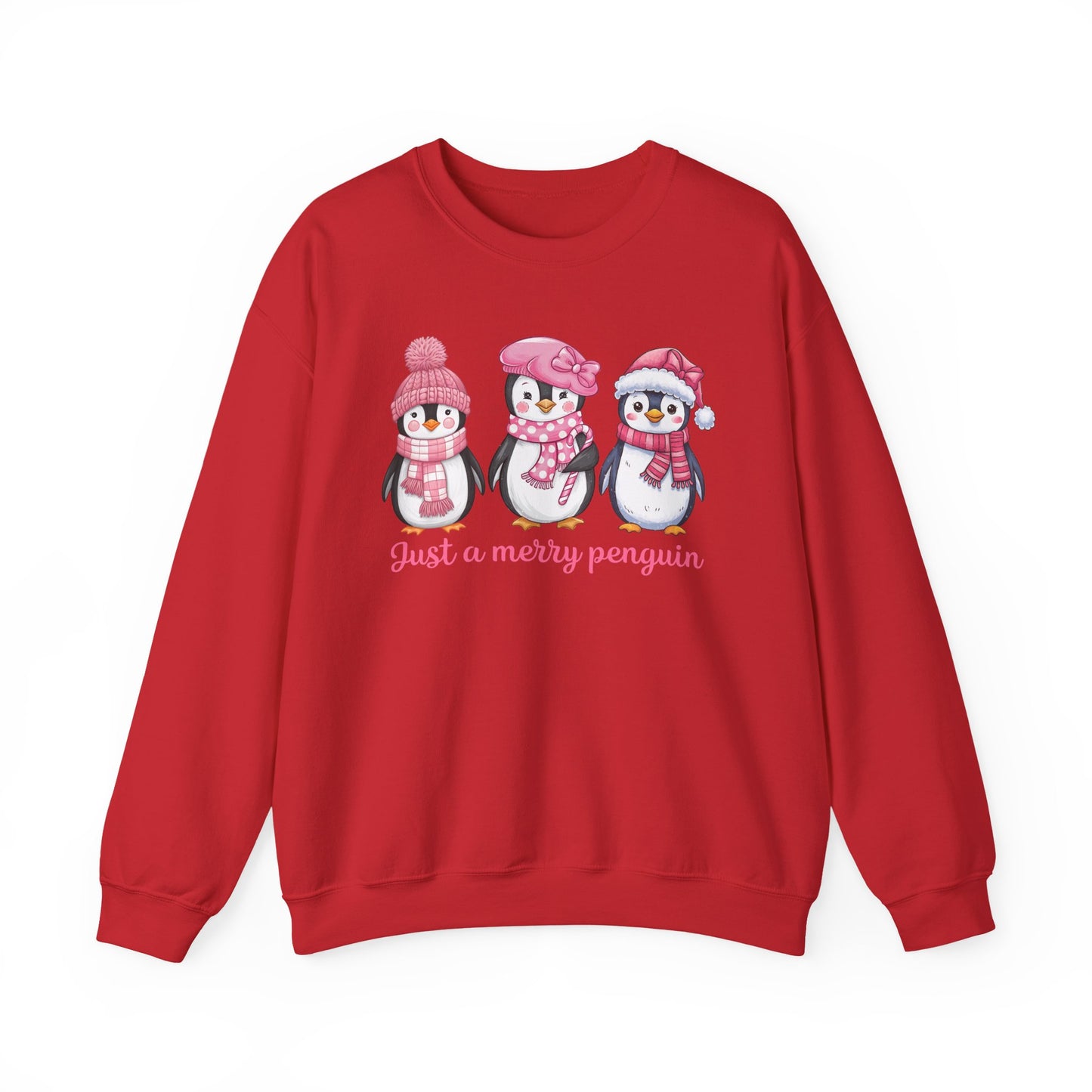 🐧✨ Just a Merry Penguin Sweatshirt – Cute Winter Friends in Pink ❄️💖