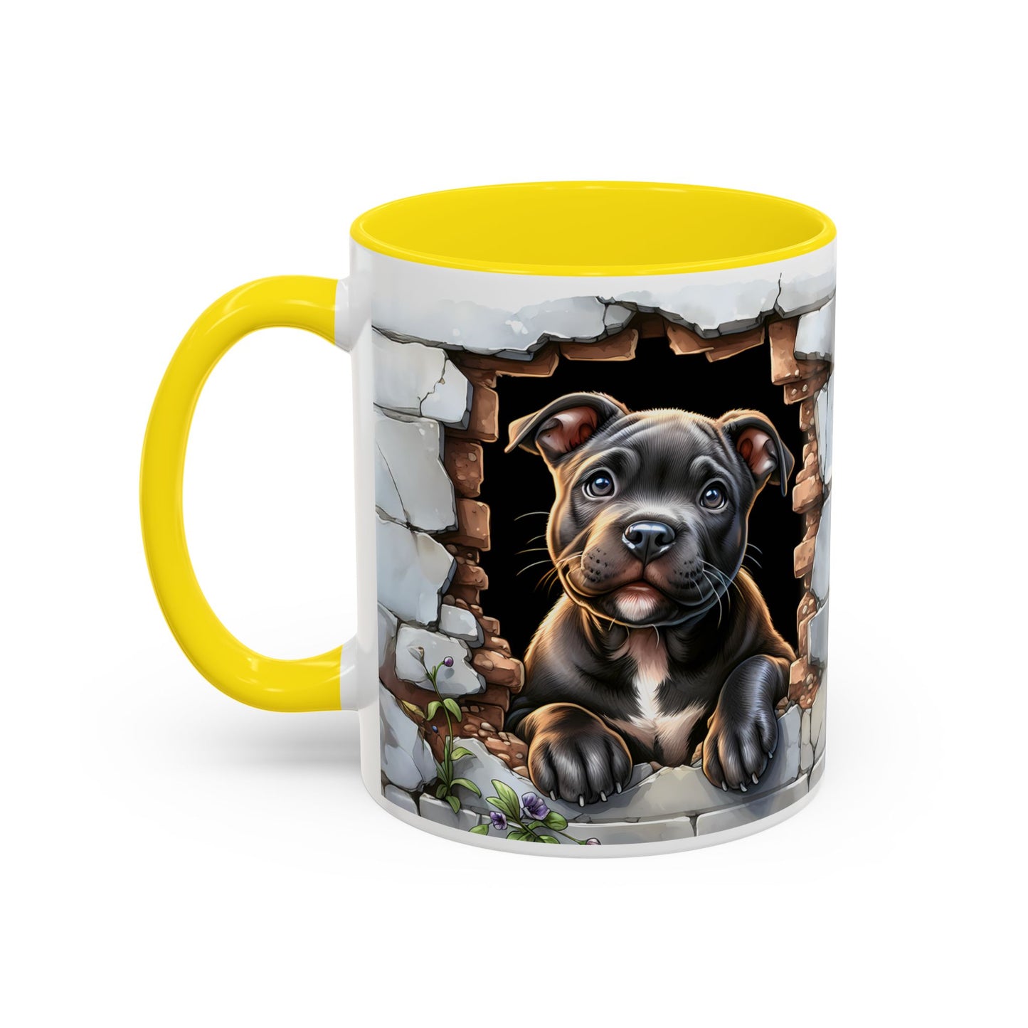 🐶☕ Pit Bull Puppy Accent Mug – Cute Breakthrough Pup Design ✨