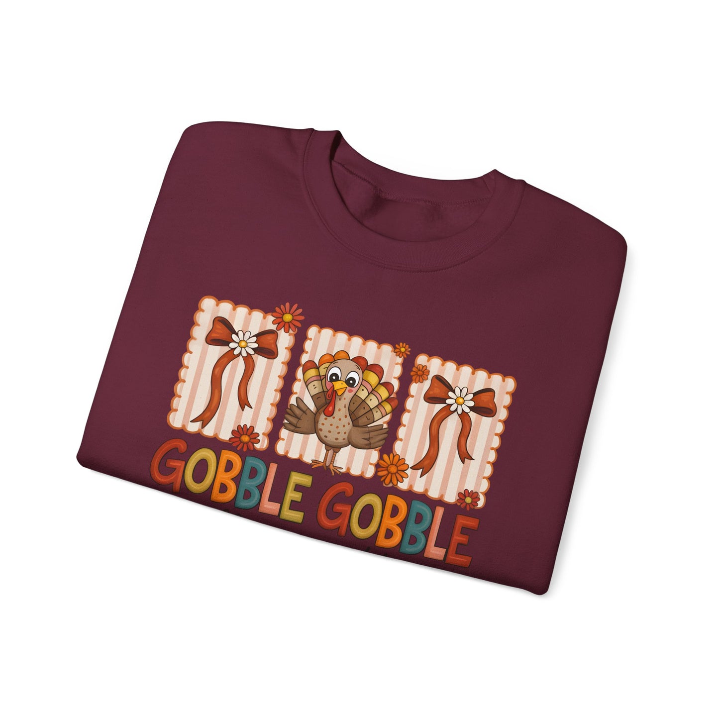 🦃✨ Gobble Gobble Till You Wobble Sweatshirt – Cute Turkey Fall Vibes 🍁🧡
