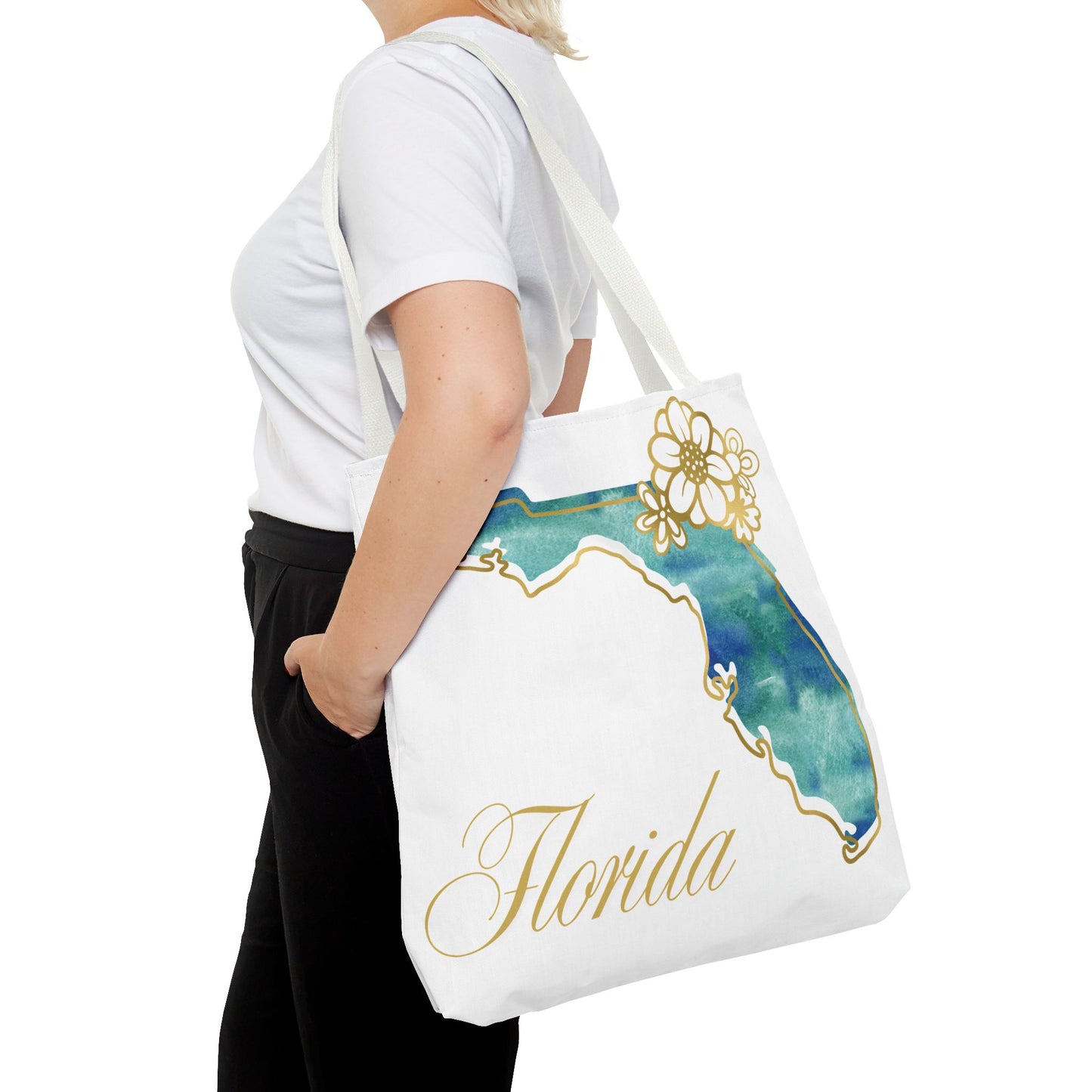🌸 Florida State Floral Tote Bag – Elegant, Coastal & Practical 👜