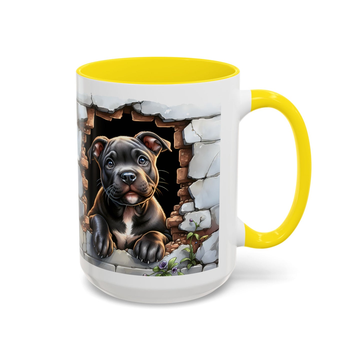 🐶☕ Pit Bull Puppy Accent Mug – Cute Breakthrough Pup Design ✨