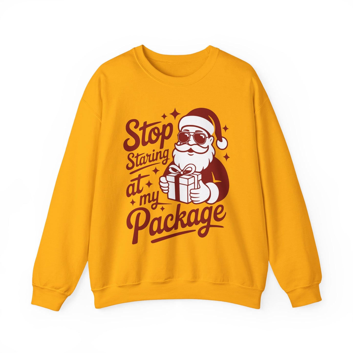 🎅🤣 Stop Staring at My Package Sweatshirt – Funny Santa Holiday Pullover