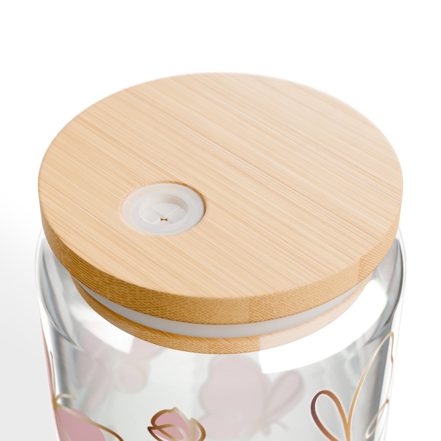 Vaso con forma de mariposa rosa y rosa dorada: elegante vaso floral para beber para cualquier ocasión.