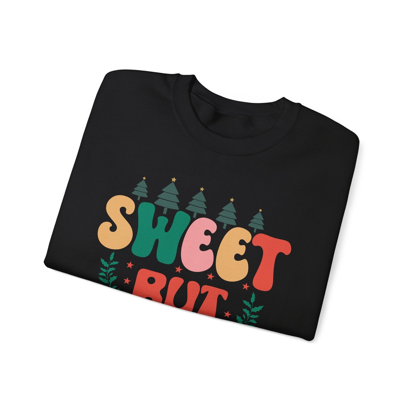 🎀✨ Sweet But Twisted Sweatshirt – Retro Pastel Christmas Vibes for the Season 🌲💖