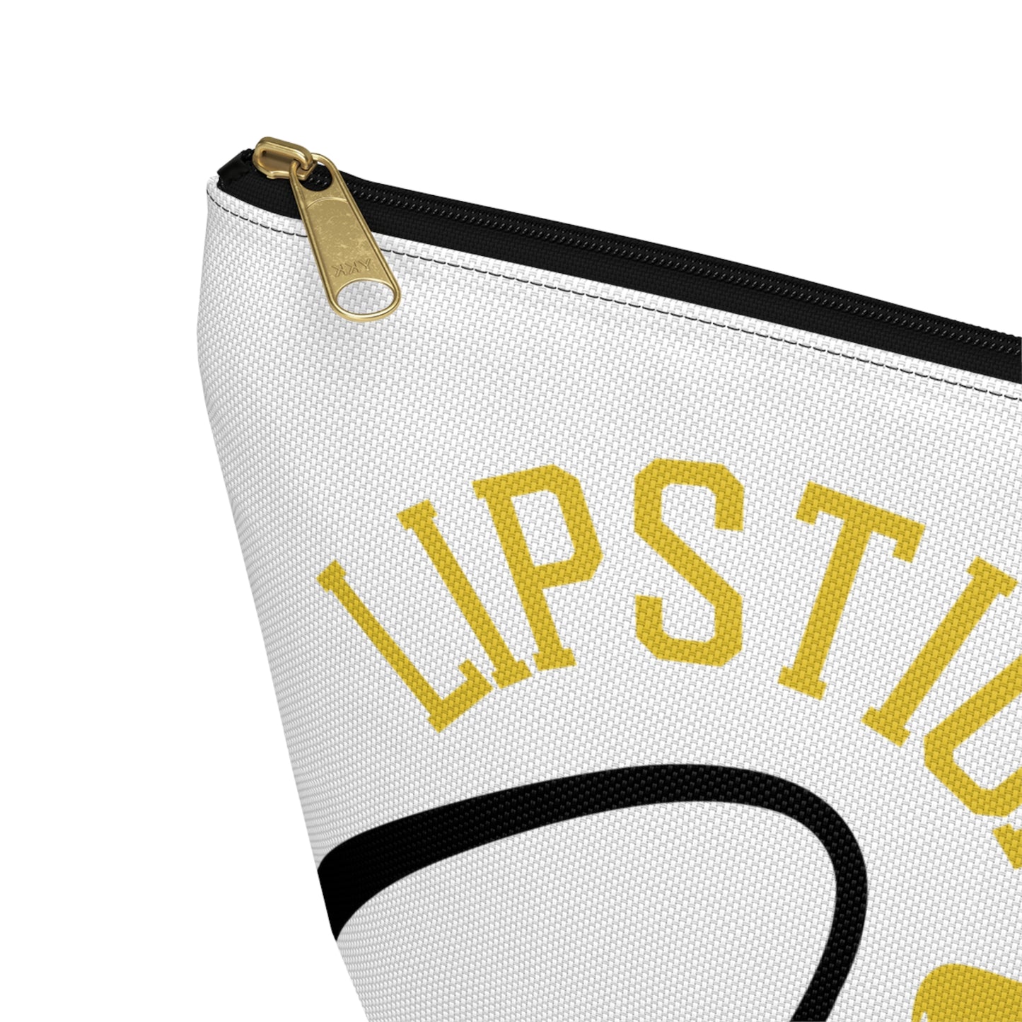 Accessory Pouch – "Lipstick Junkie" Yellow Makeup Bag
