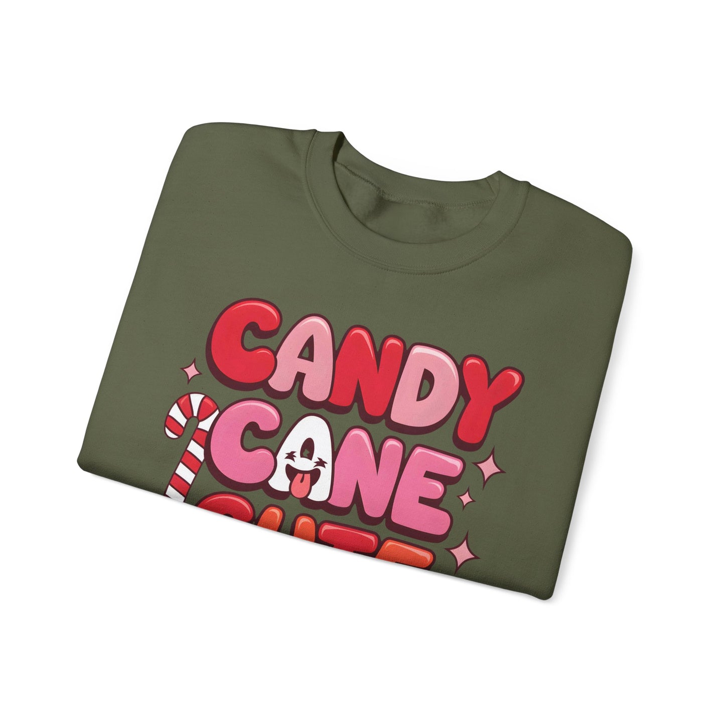 🎀🍭 Candy Cane Cute Women’s Christmas Sweatshirt – Soft, Cozy & Playful Holiday Style
